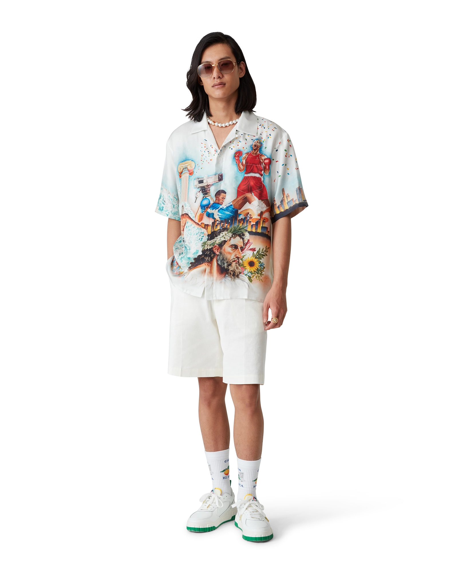 Celebration Du Sport Short Sleeve Silk Shirt - 图片 2