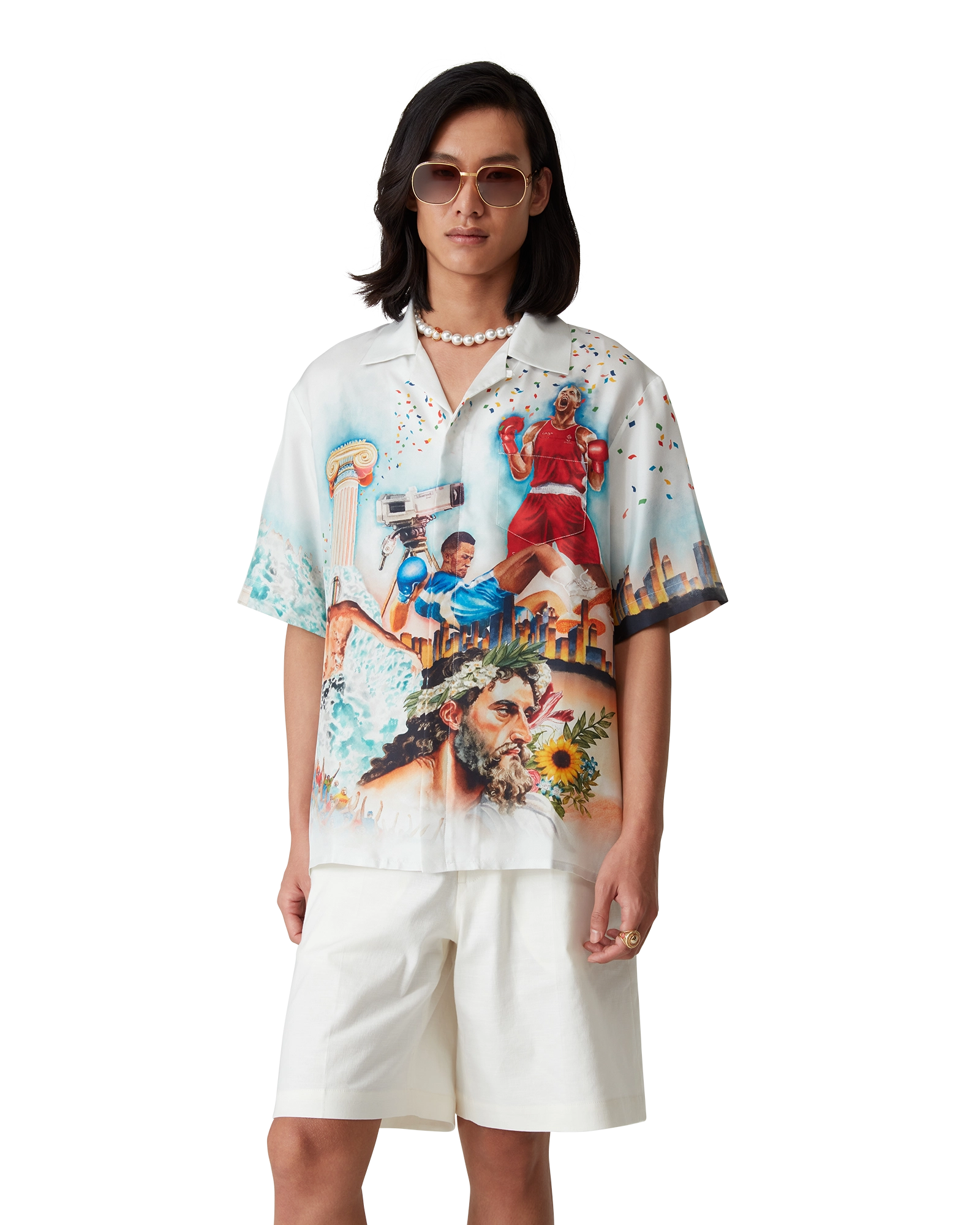 Celebration Du Sport Short Sleeve Silk Shirt - 图片 4