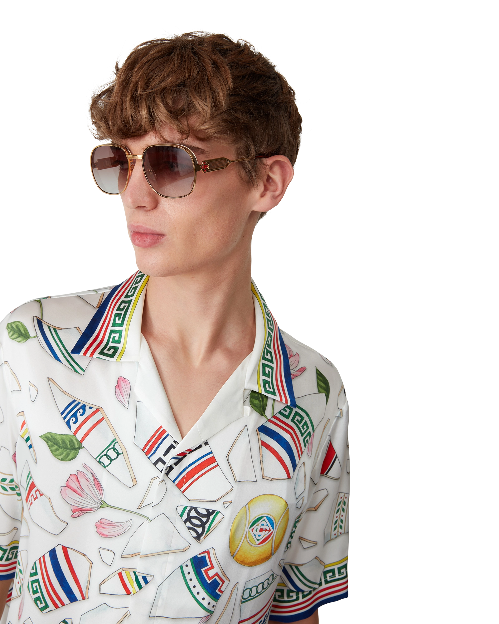 Le Vase Brise Short Sleeve Silk Shirt - 图片 5