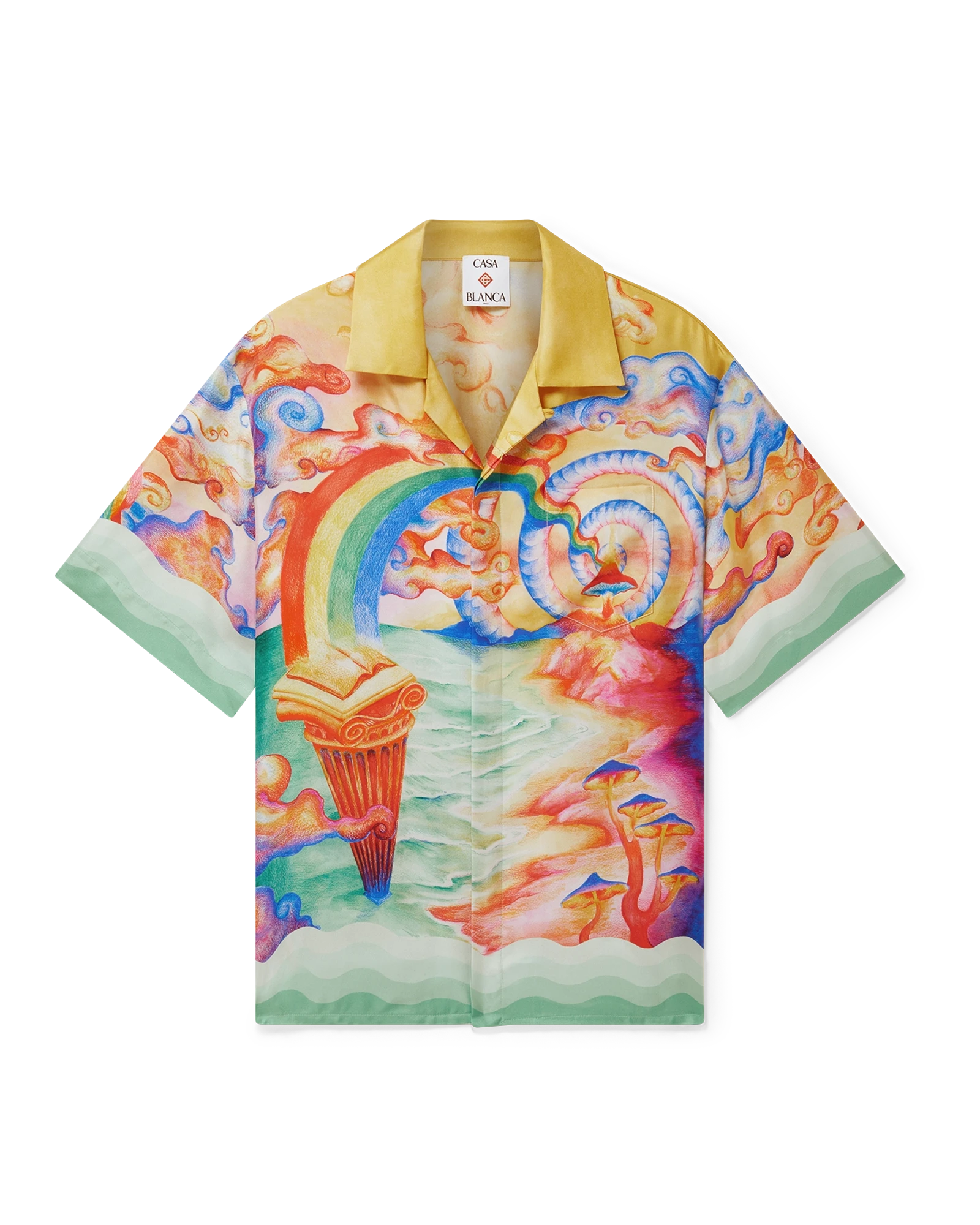 Nature's Teacher Short Sleeve Silk Shirt