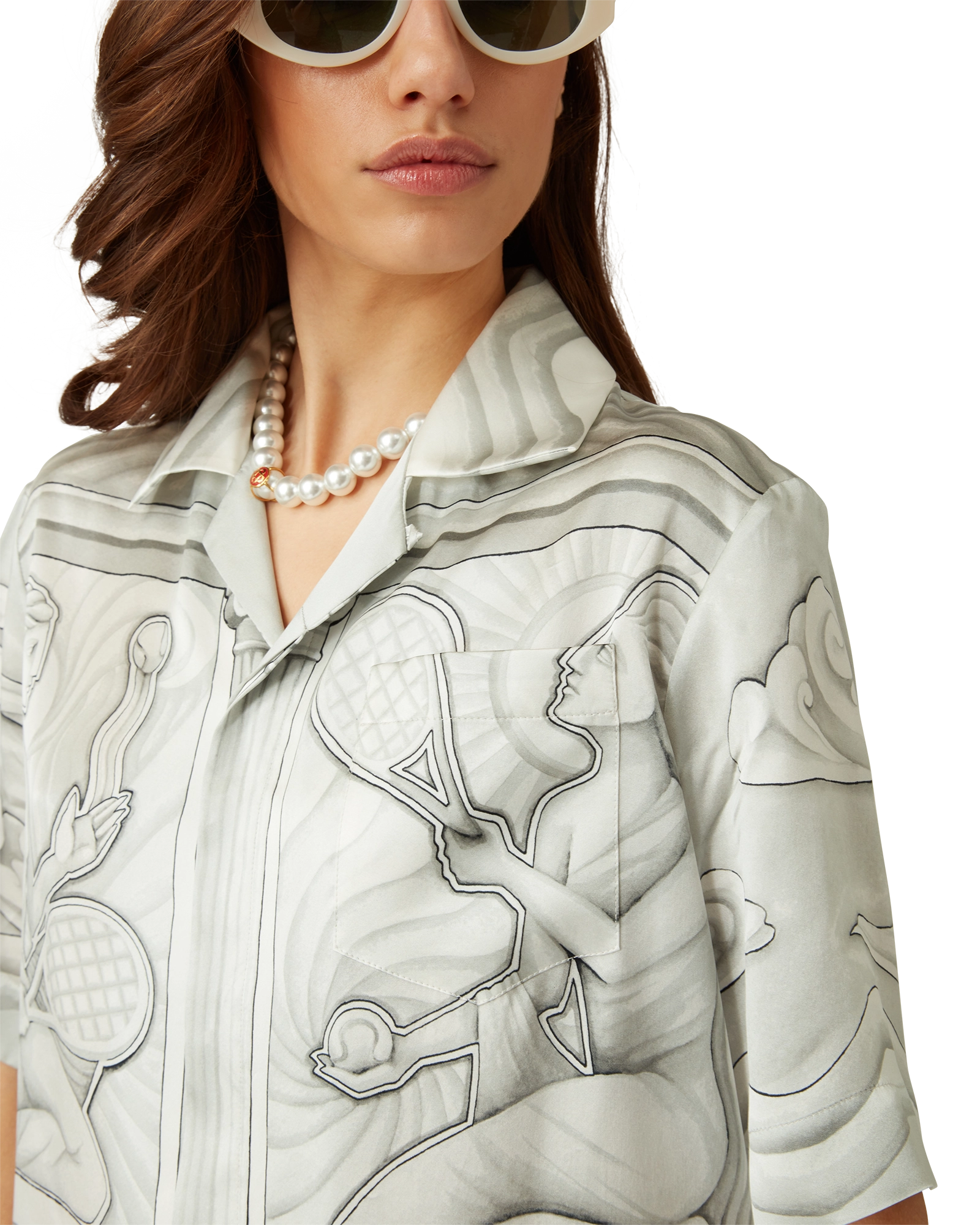 Sacred Stone Short Sleeve Silk Shirt - 图片 5