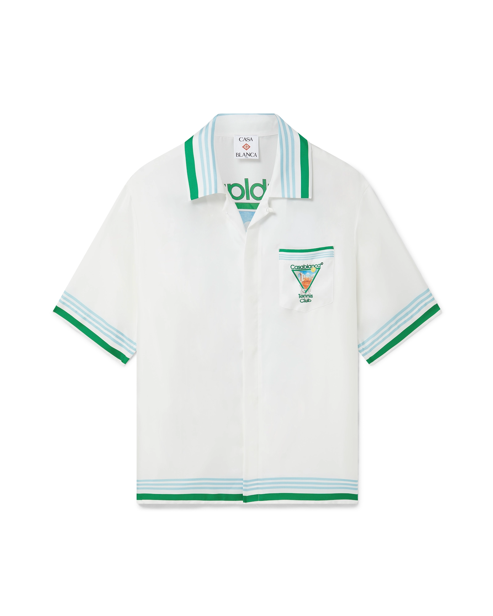 Metaphysical Tennis Icon Short-Sleeve Silk Shirt