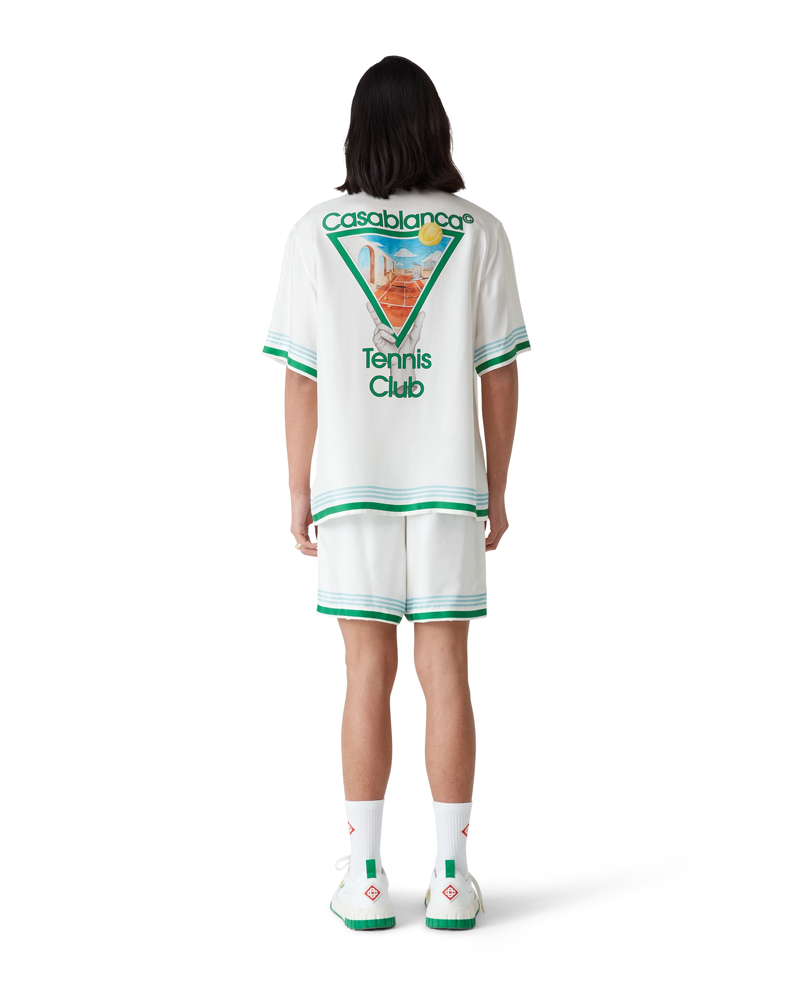 Metaphysical Tennis Icon Short-Sleeve Silk Shirt - 图片 7
