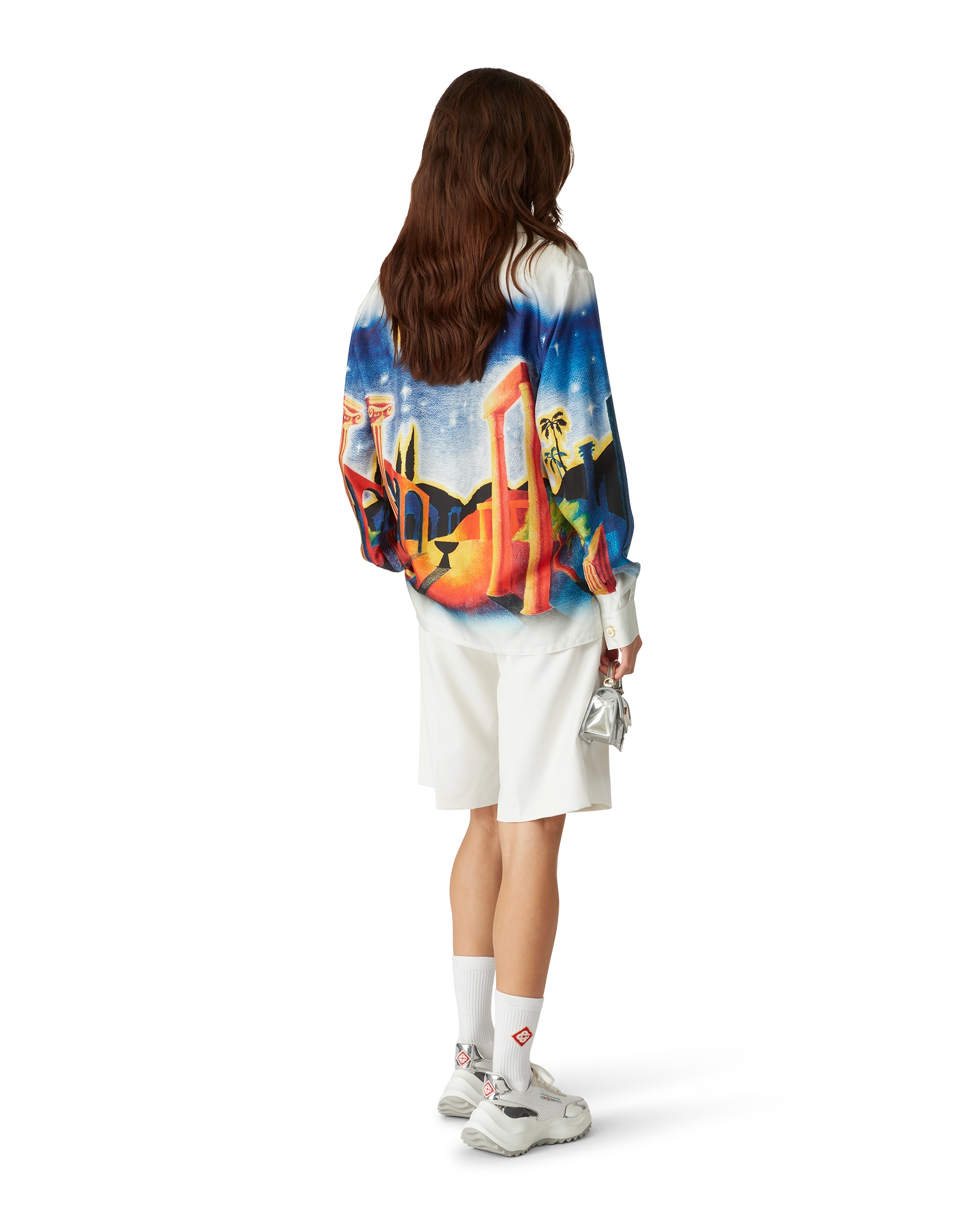 Midnight Acropolis Silk Long Sleeve Shirt - 图片 3