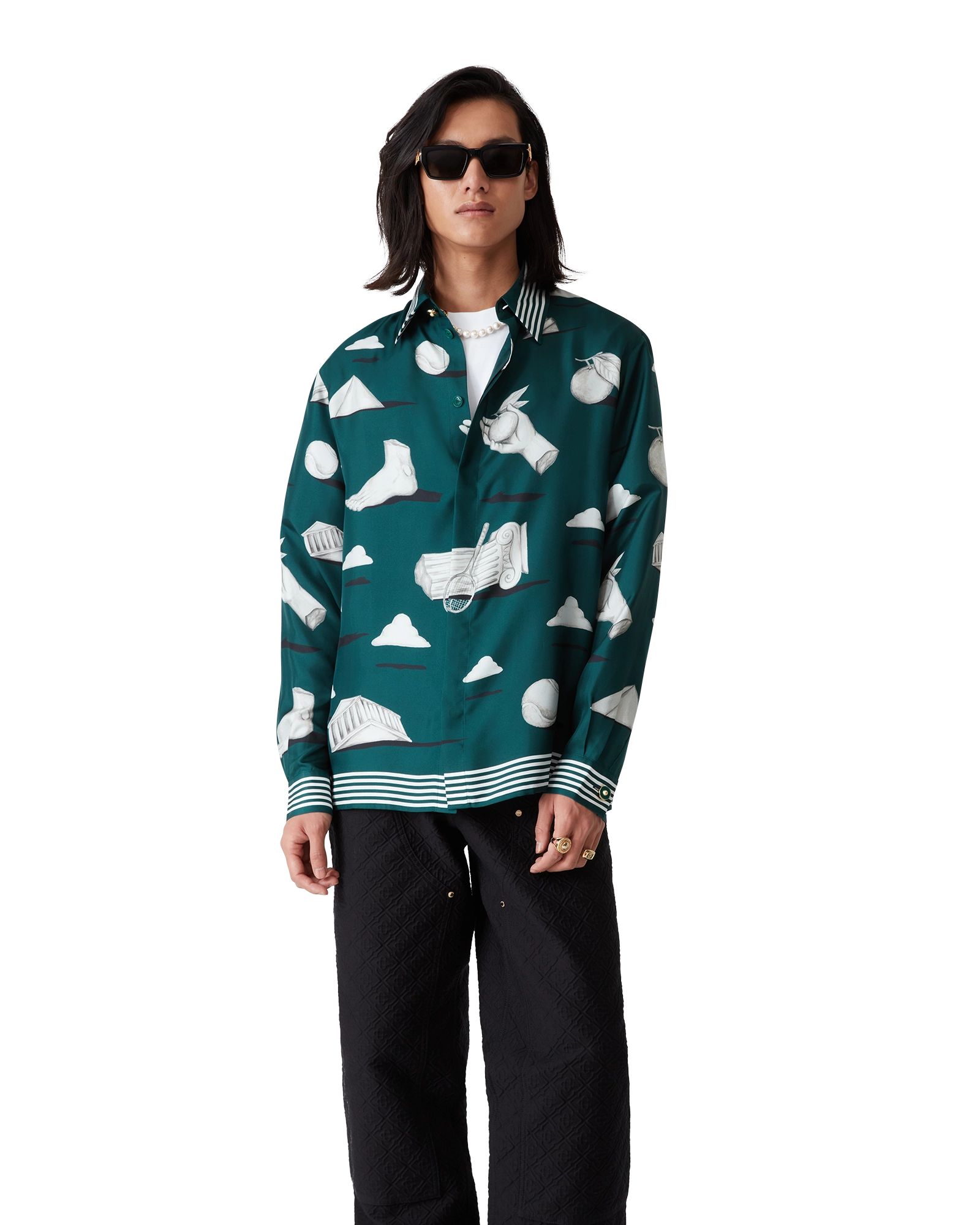 Metaphysical Long Sleeve Silk Shirt - 图片 4