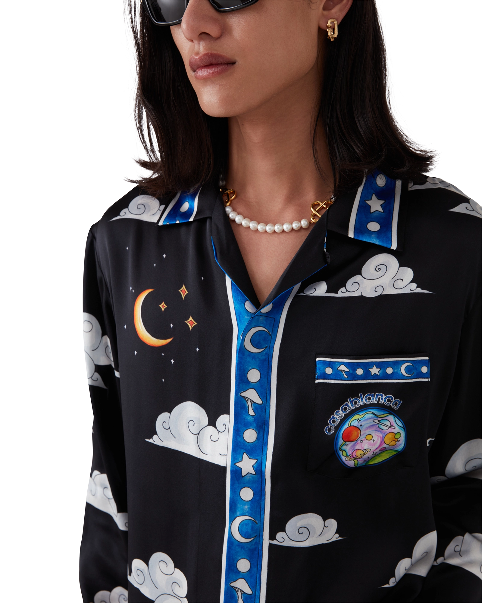 The Four Elements Long Sleeve Silk Shirt - 图片 4