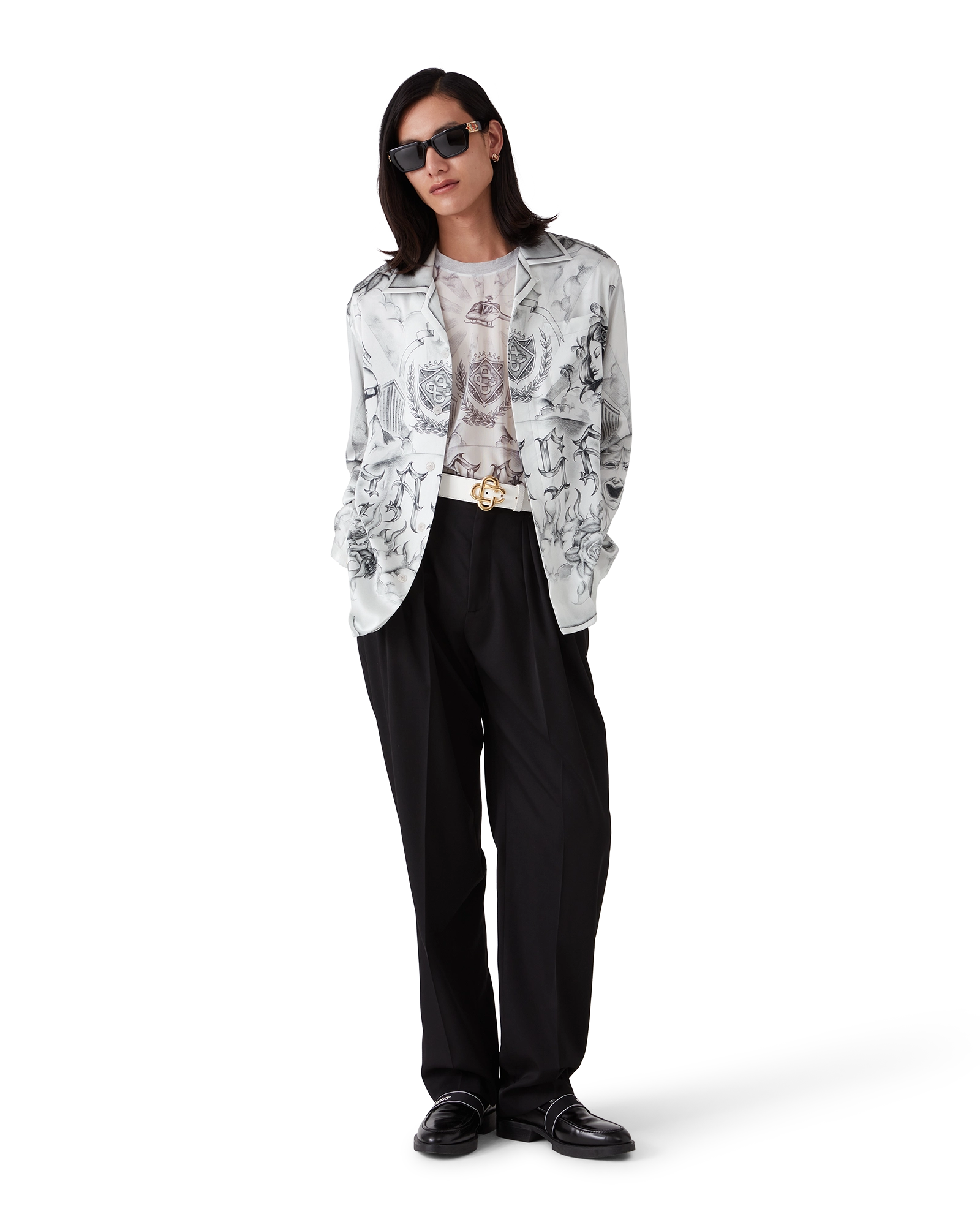 Tattoo Long Sleeve Silk Shirt - 图片 6