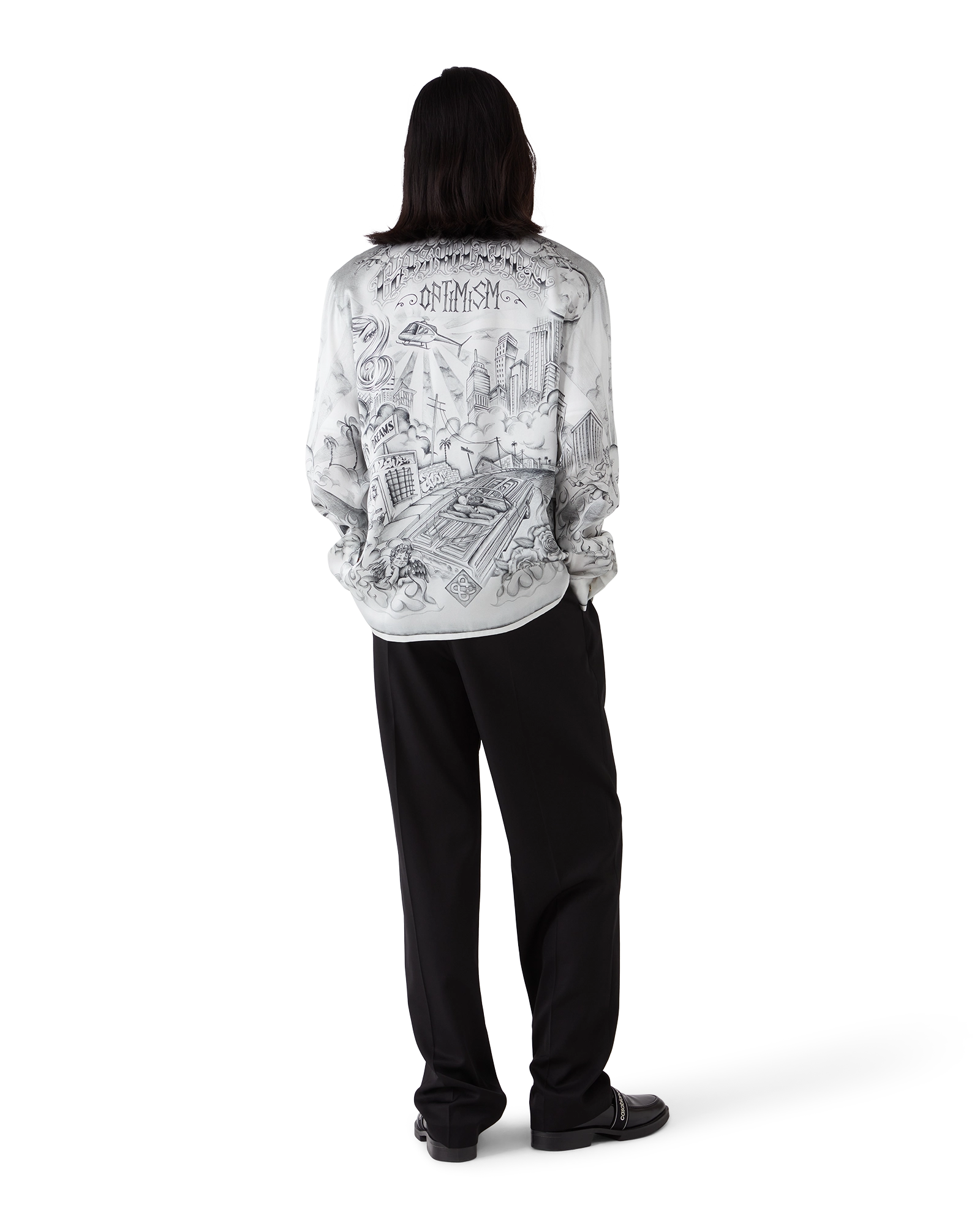 Tattoo Long Sleeve Silk Shirt - 图片 7