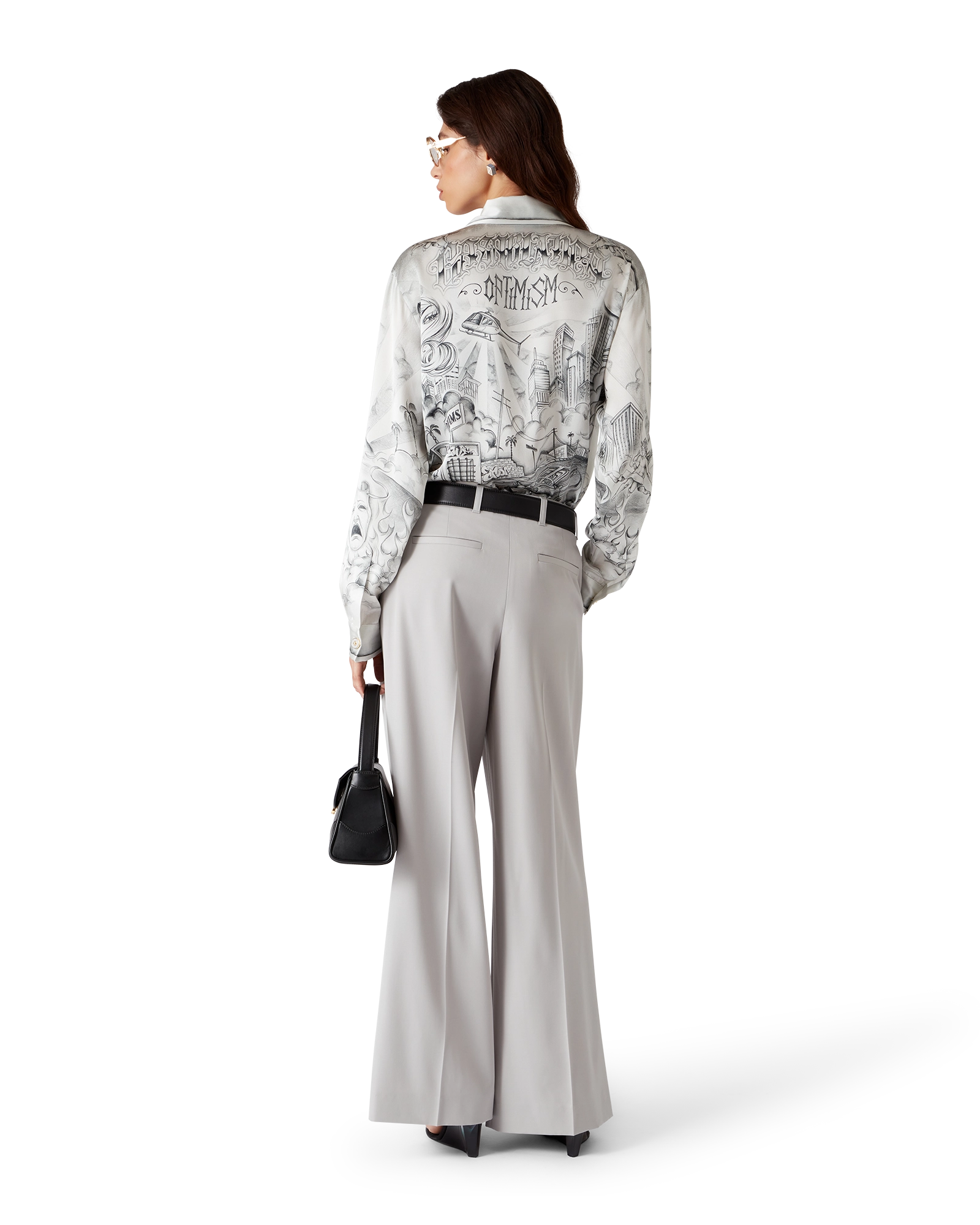 Tattoo Long Sleeve Silk Shirt - 图片 3