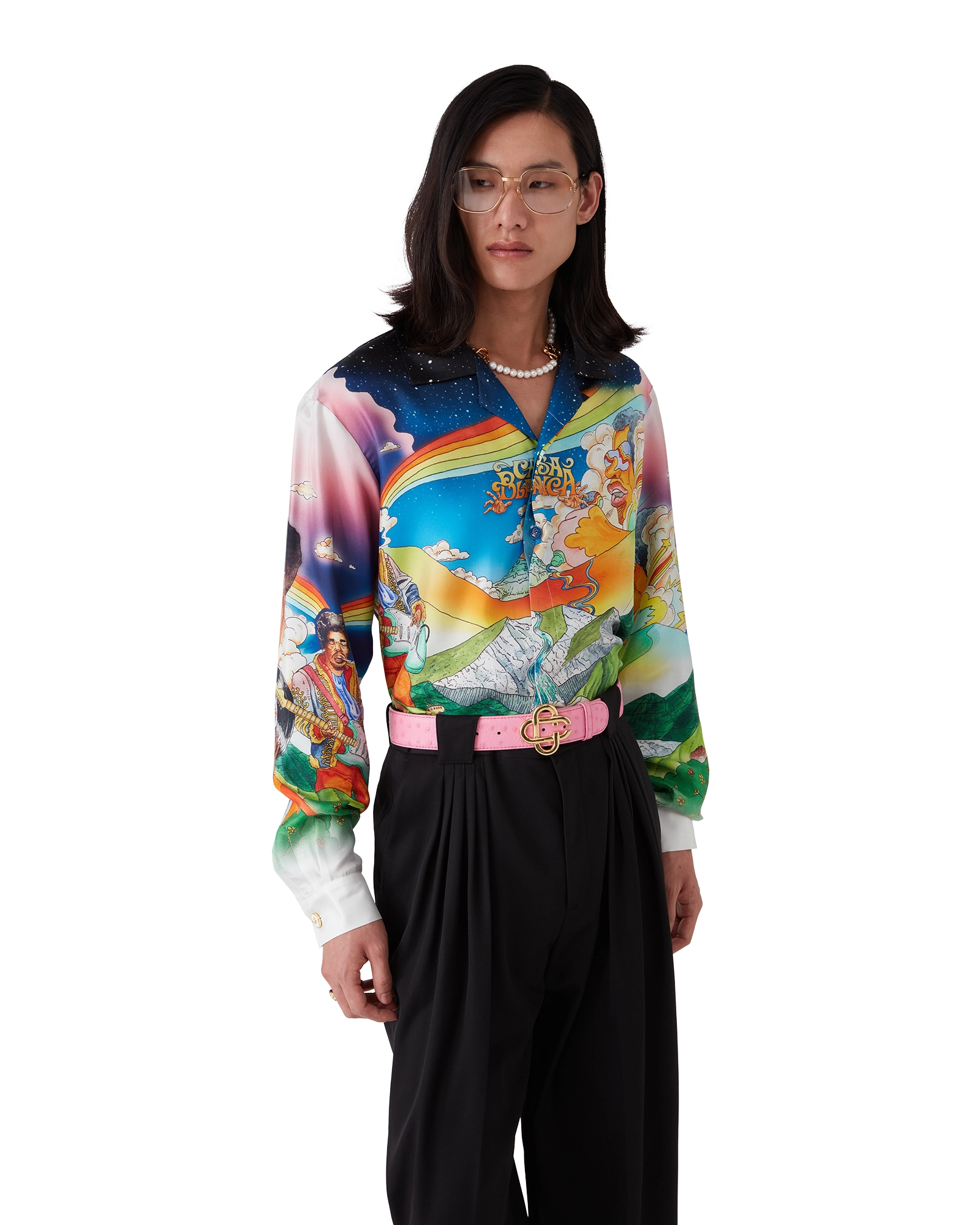La Musique Long Sleeve Silk Shirt - 图片 8