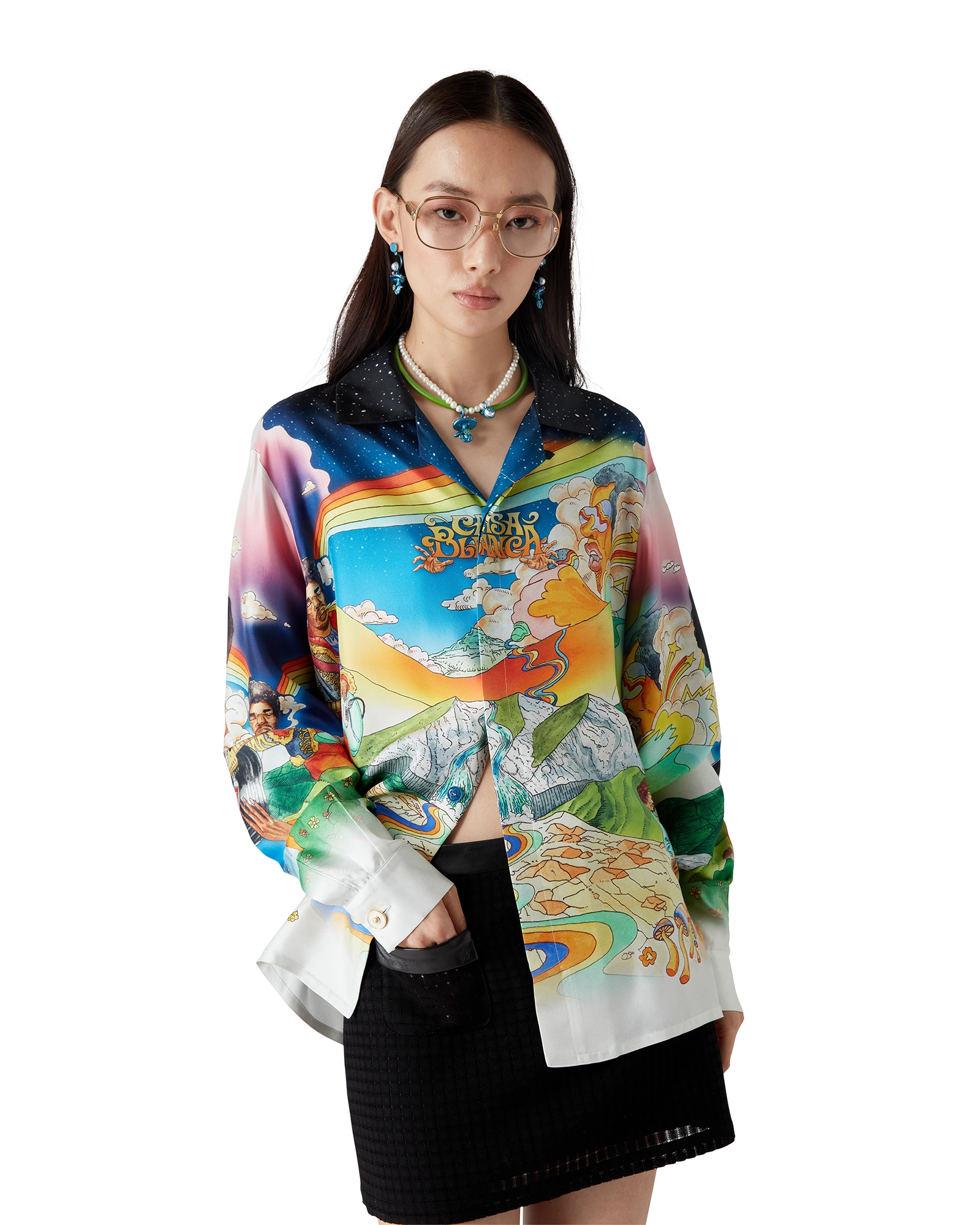 La Musique Long Sleeve Silk Shirt - 图片 4
