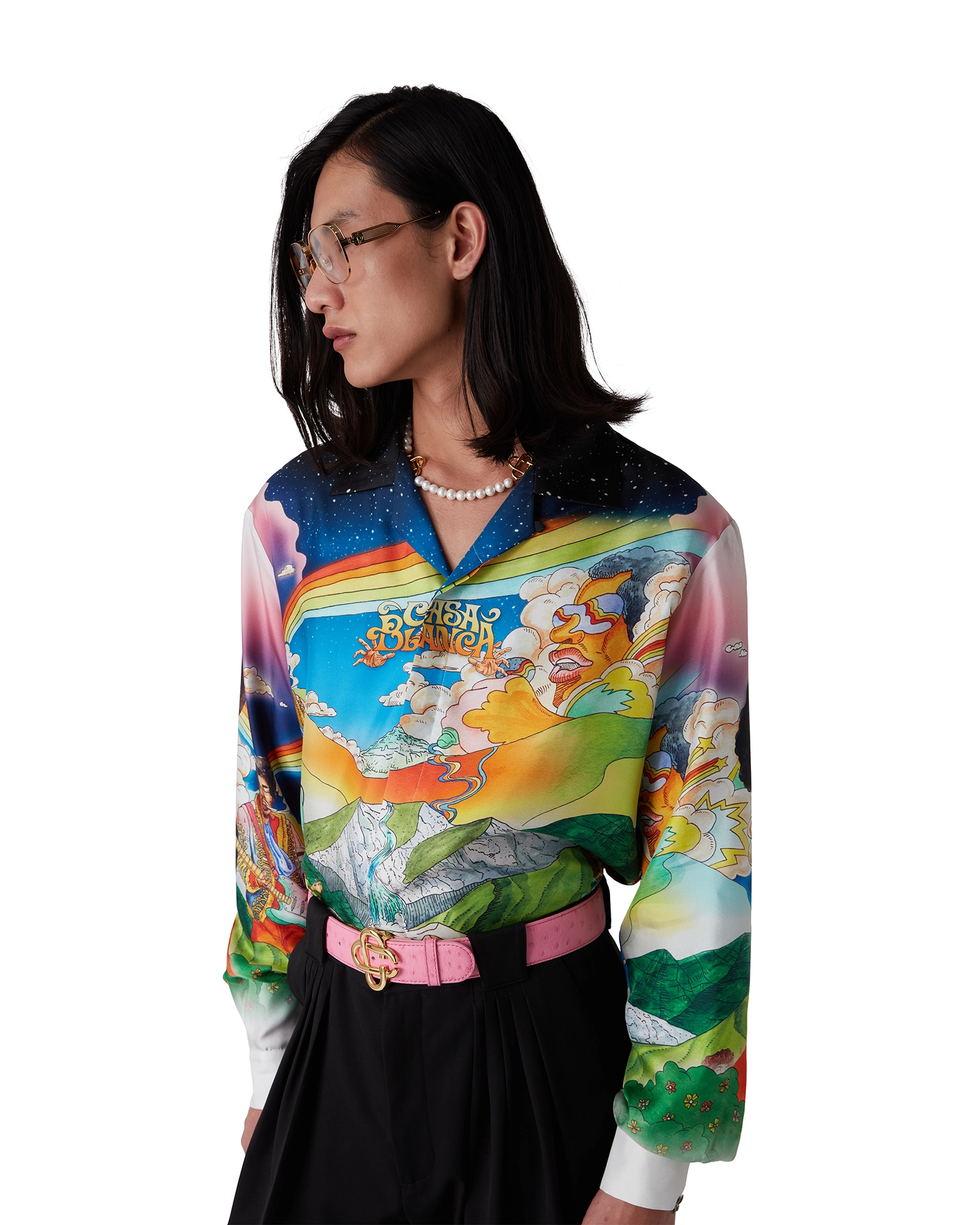 La Musique Long Sleeve Silk Shirt - 图片 9