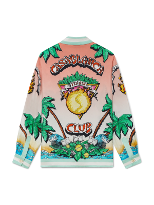 Tennis Club Long Sleeve Silk Shirt