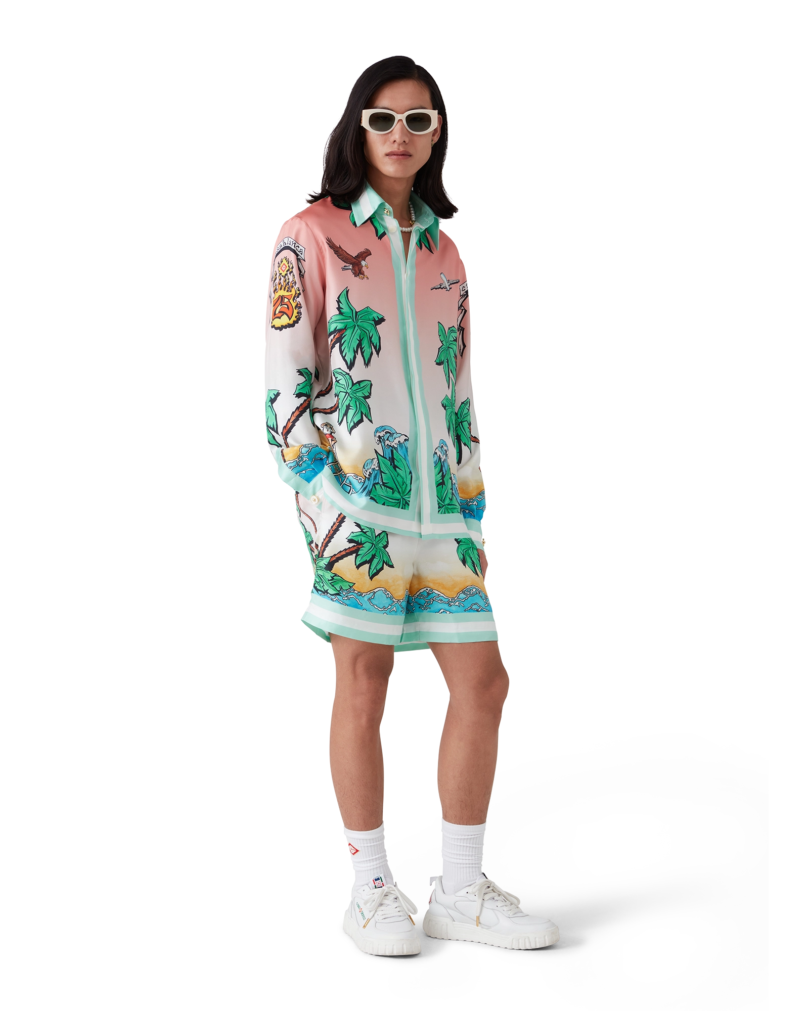 Tennis Club Long Sleeve Silk Shirt - 图片 6