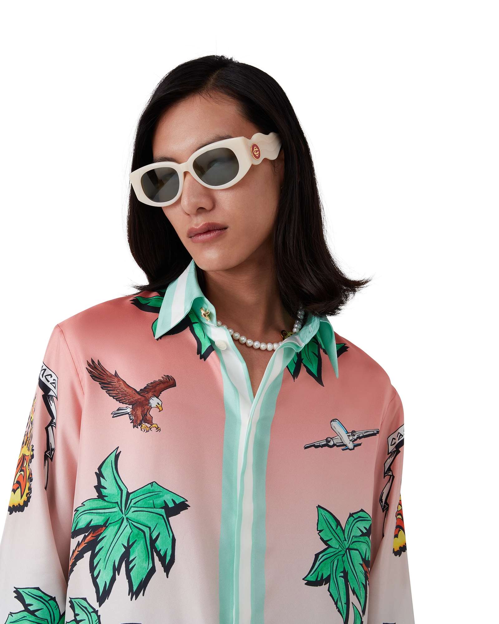 Tennis Club Long Sleeve Silk Shirt - 图片 8