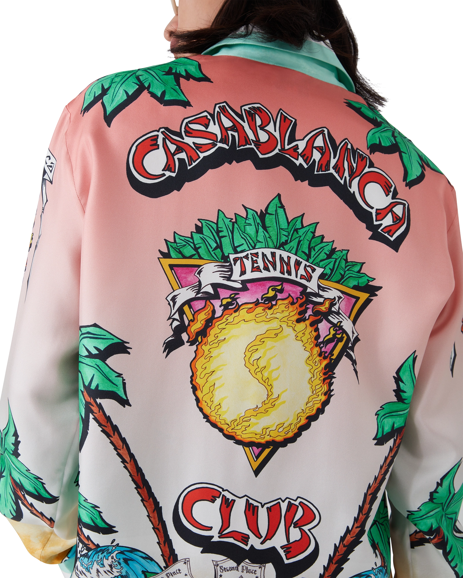 Tennis Club Long Sleeve Silk Shirt - 图片 9