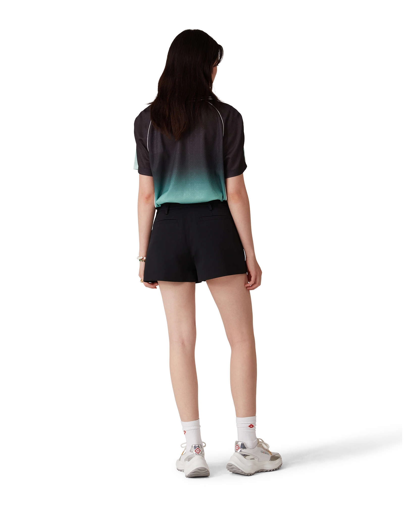 Gradient Monogram Jacquard Football Short Sleeve Shirt - 图片 3