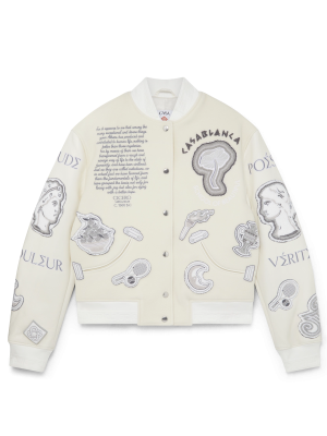 Chenille Patchwork Bomber Jacket