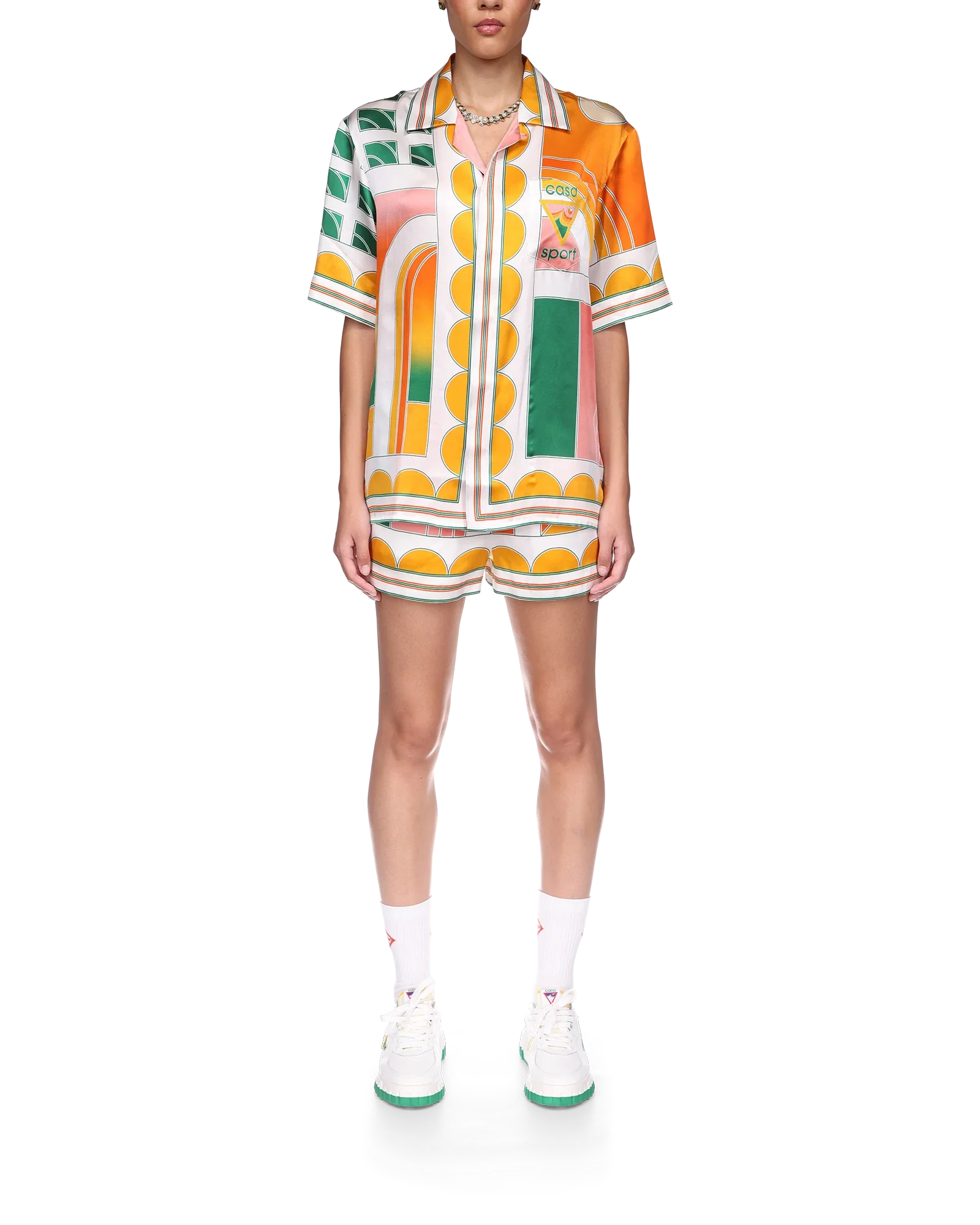 Summer Court Short Sleeve Silk Shirt - 图片 2