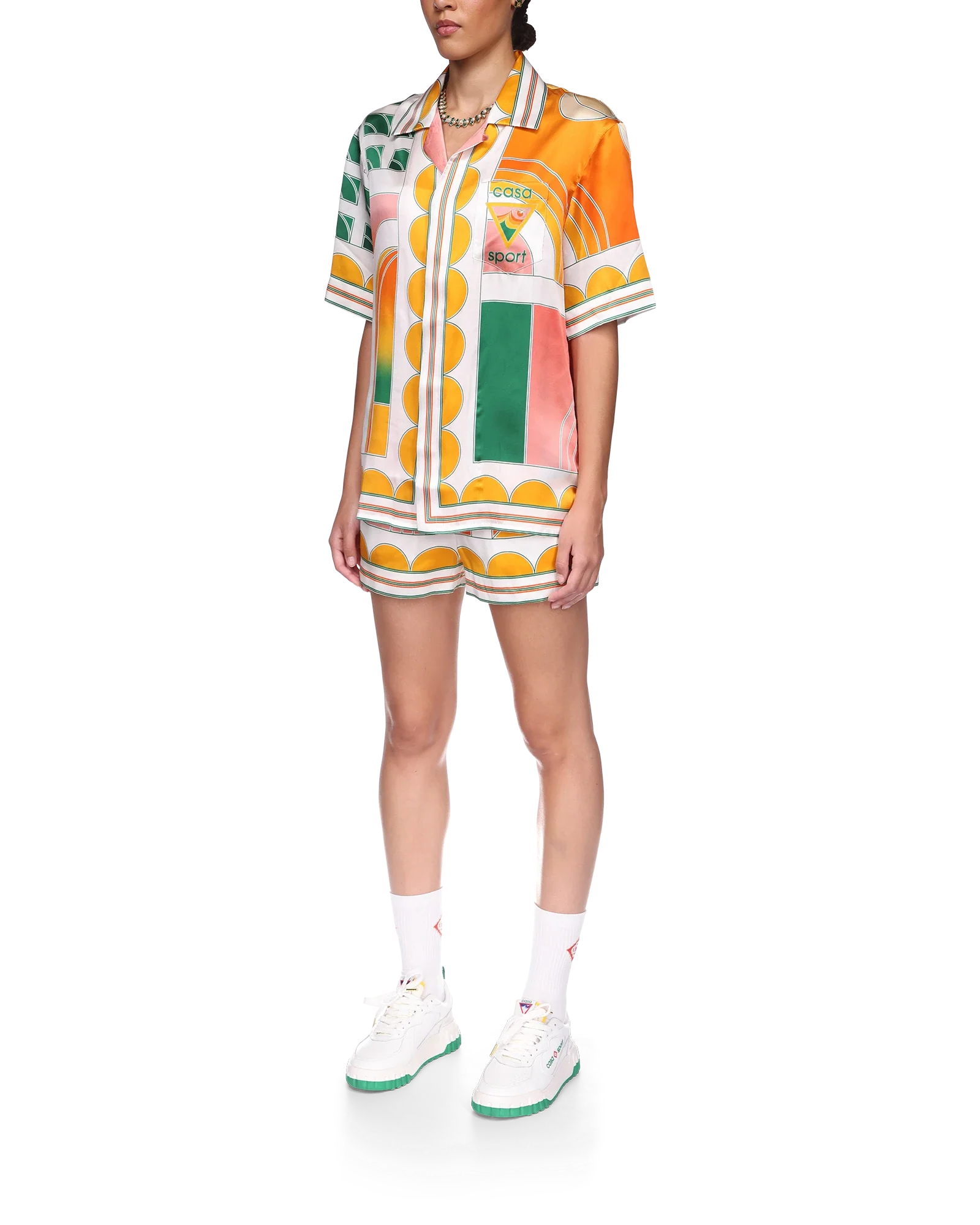 Summer Court Short Sleeve Silk Shirt - 图片 3