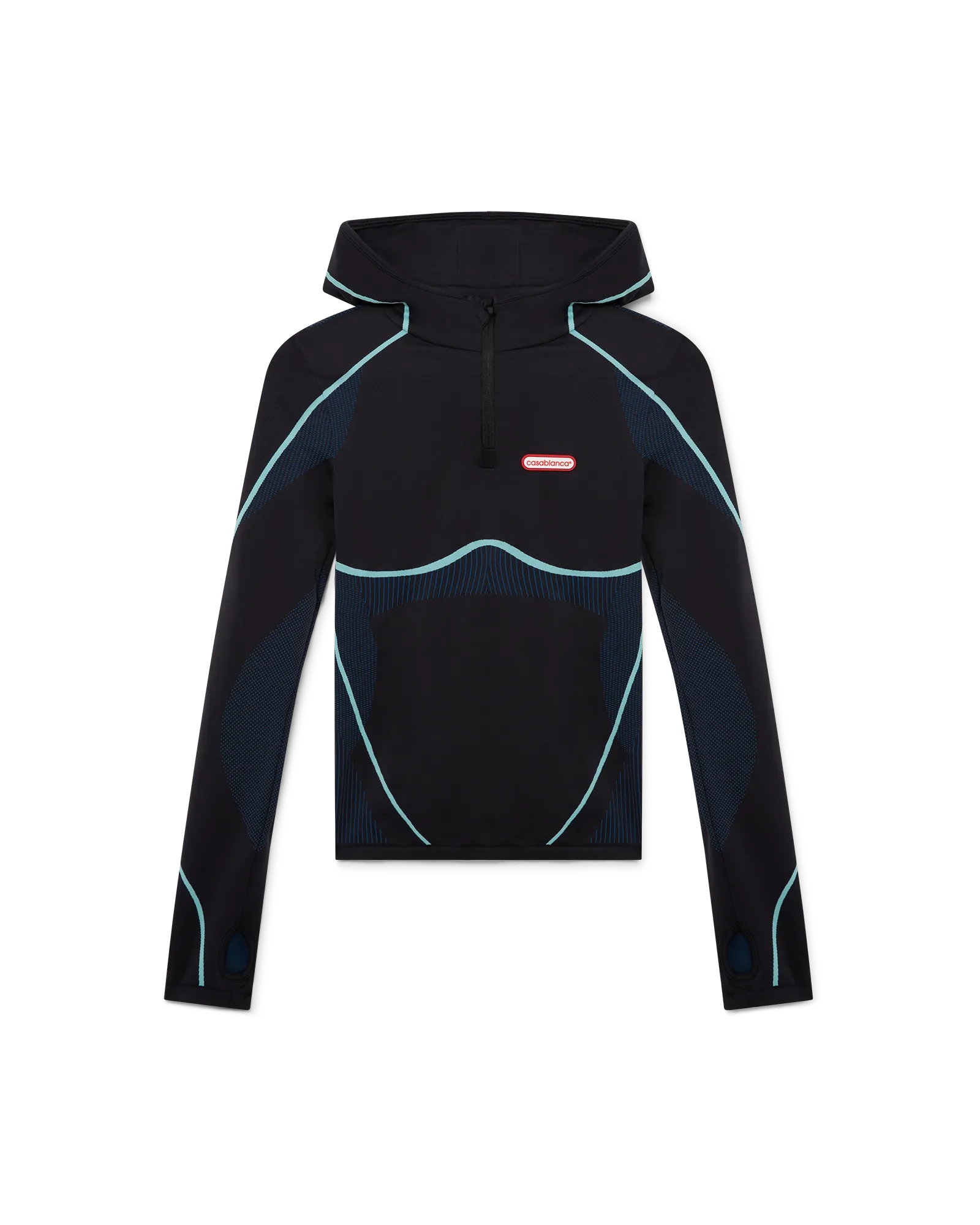 Seamless Hooded Long Sleeve Top