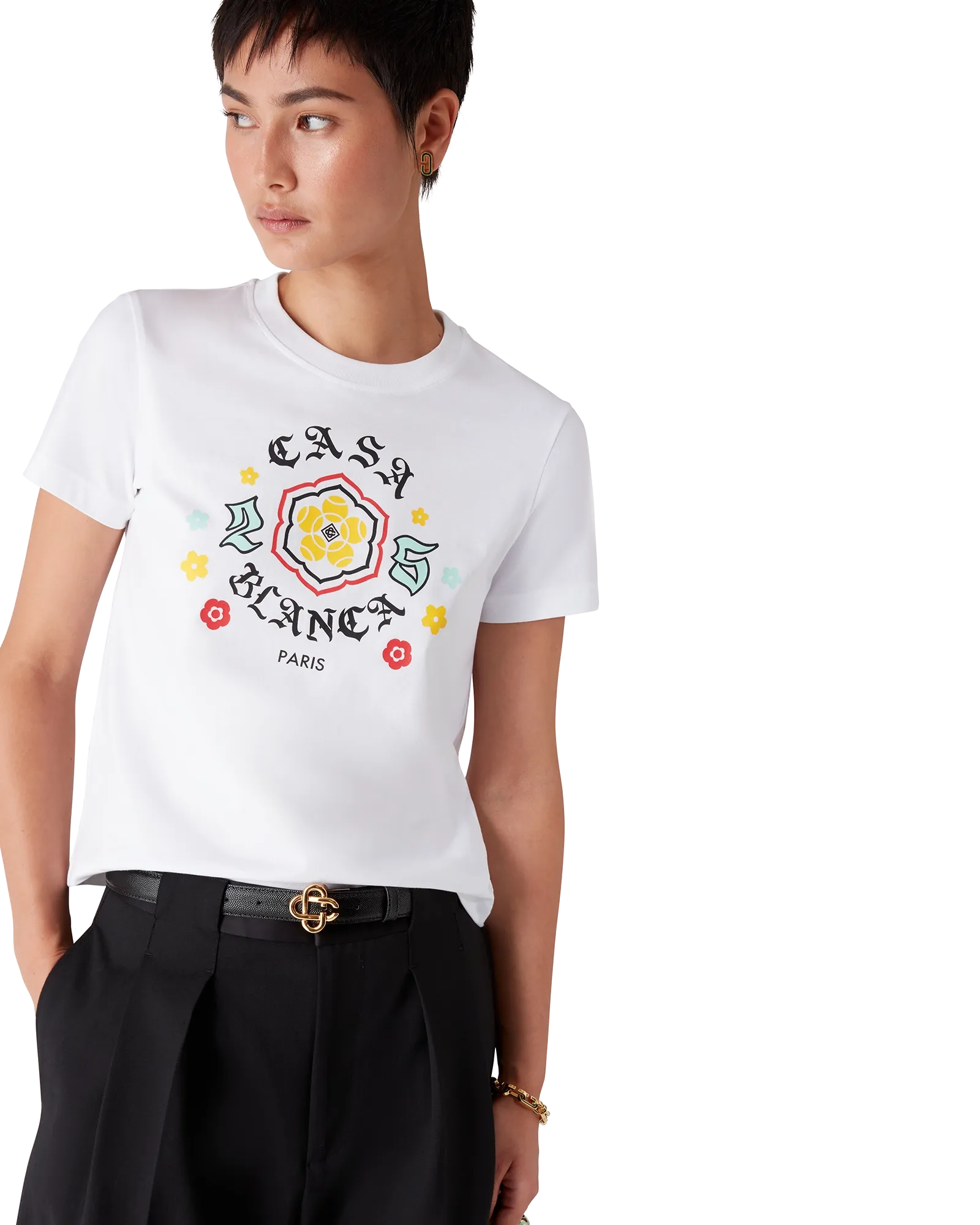 Emblem Fitted Short Sleeve T-Shirt - 图片 2