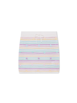 Flower Stripe Cotton Crochet Skirt