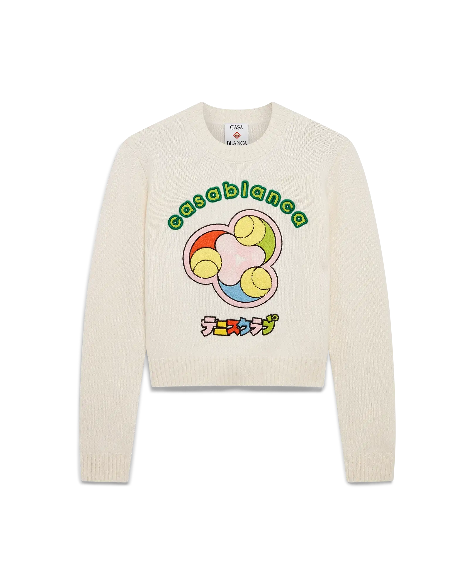 Tennis Ball Merino Knit Crew Neck