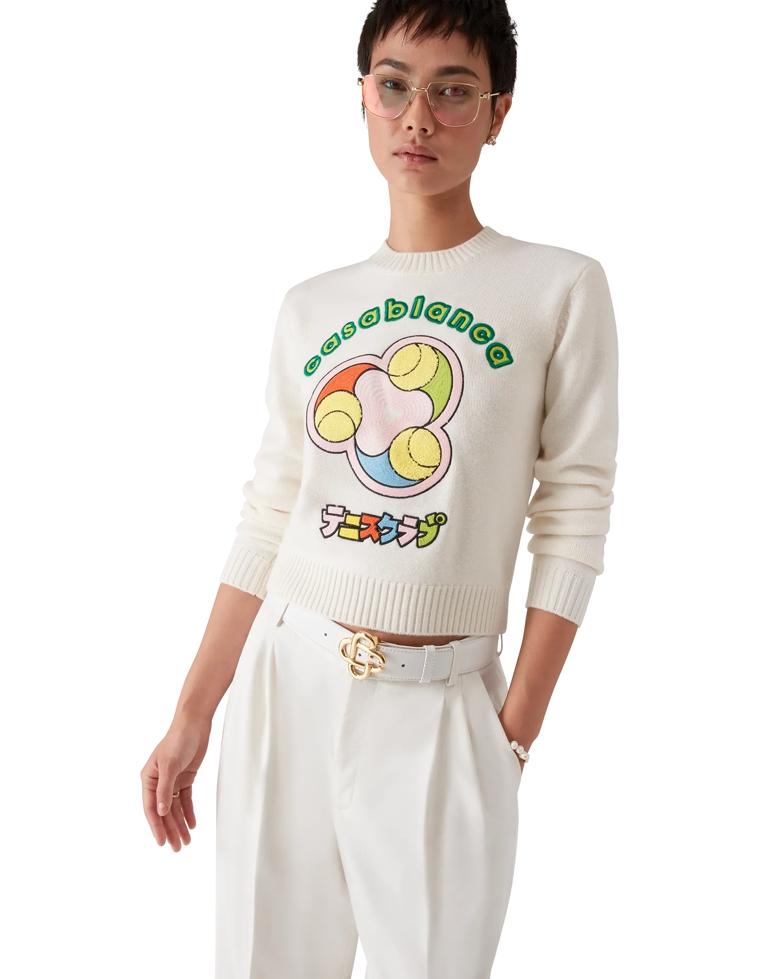 Tennis Ball Merino Knit Crew Neck - 图片 3