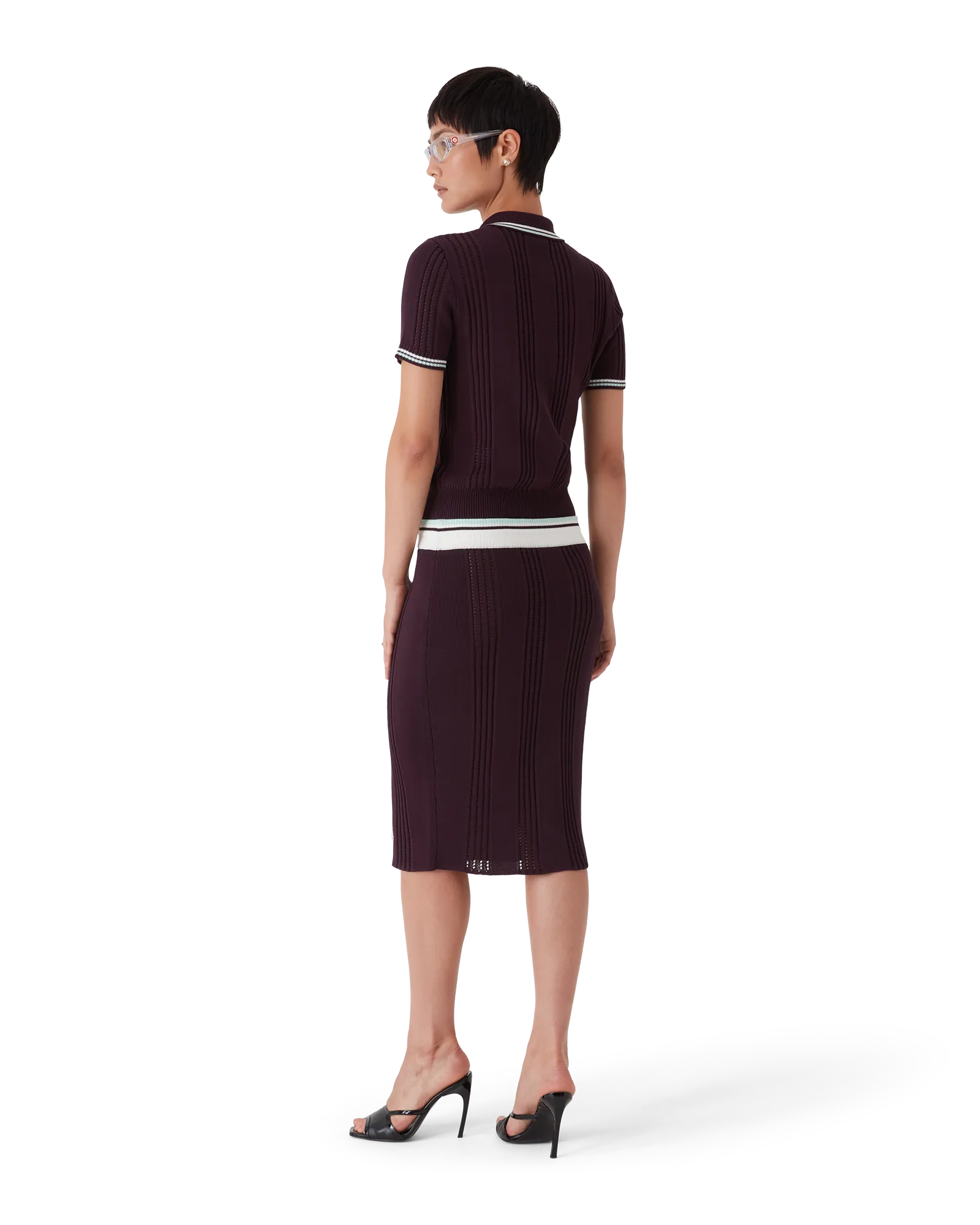 Cotton Knit Midi Skirt - 图片 3