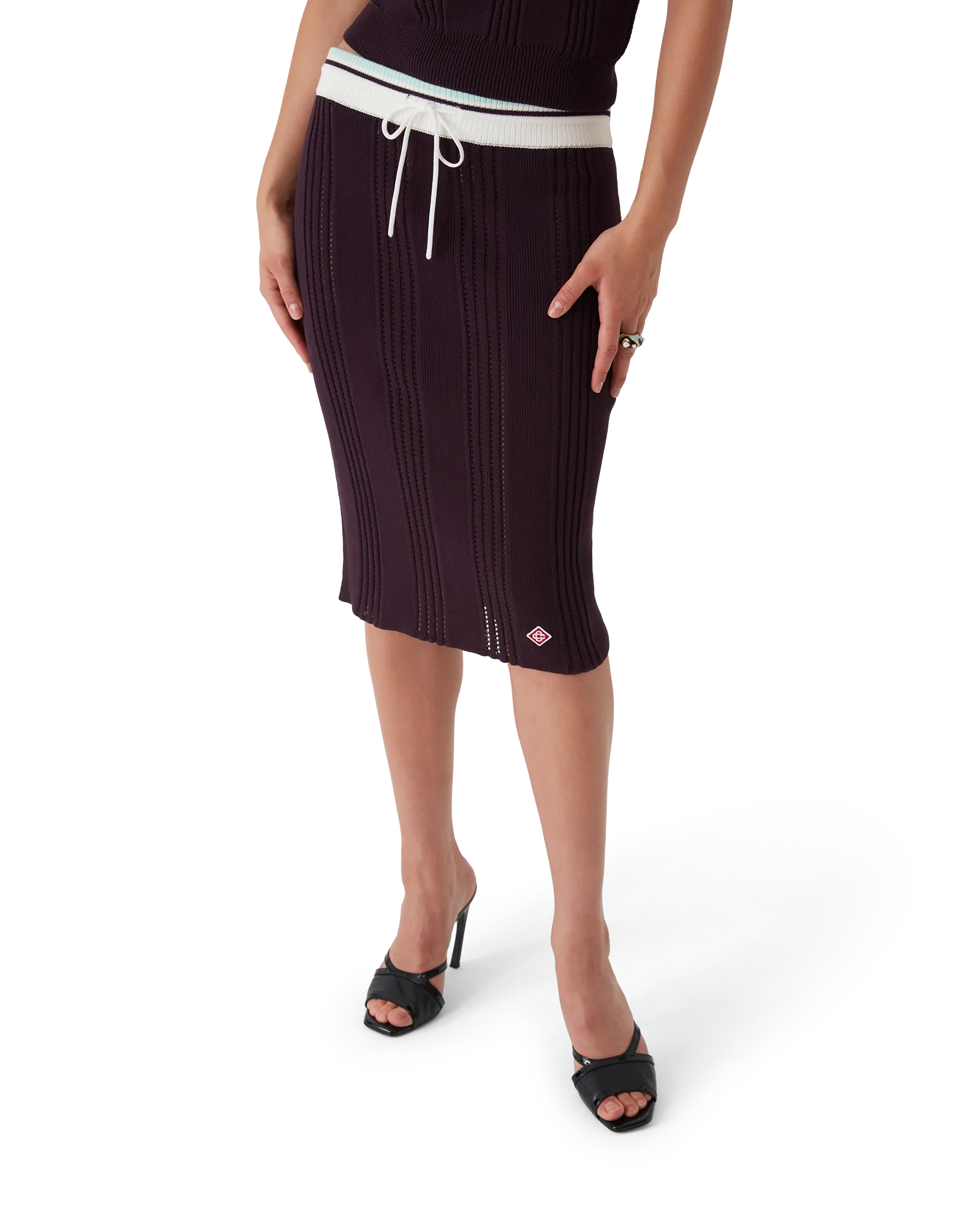 Cotton Knit Midi Skirt - 图片 4