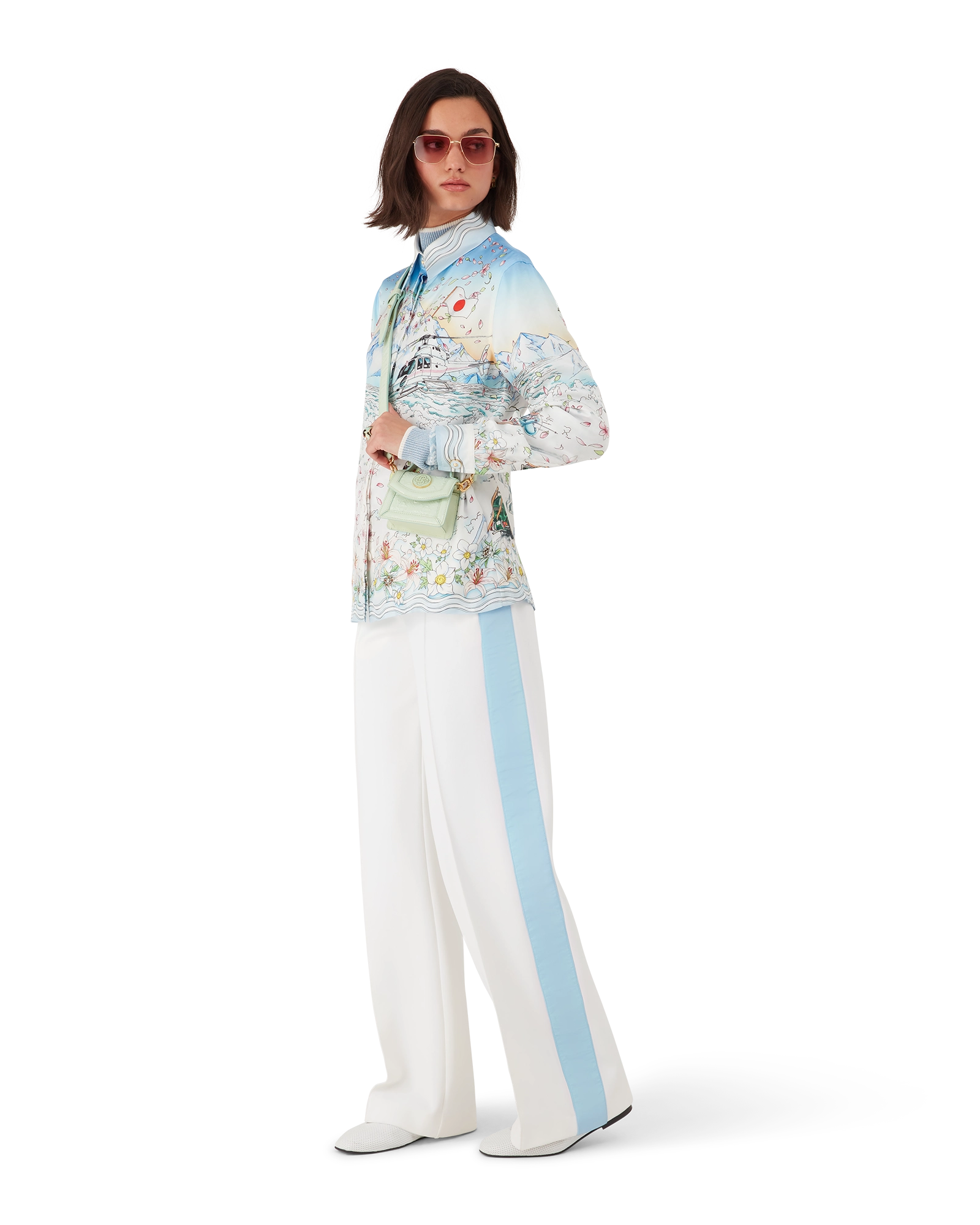 L'Hiver Fleuri Long Sleeve Silk Twill Shirt - 图片 2