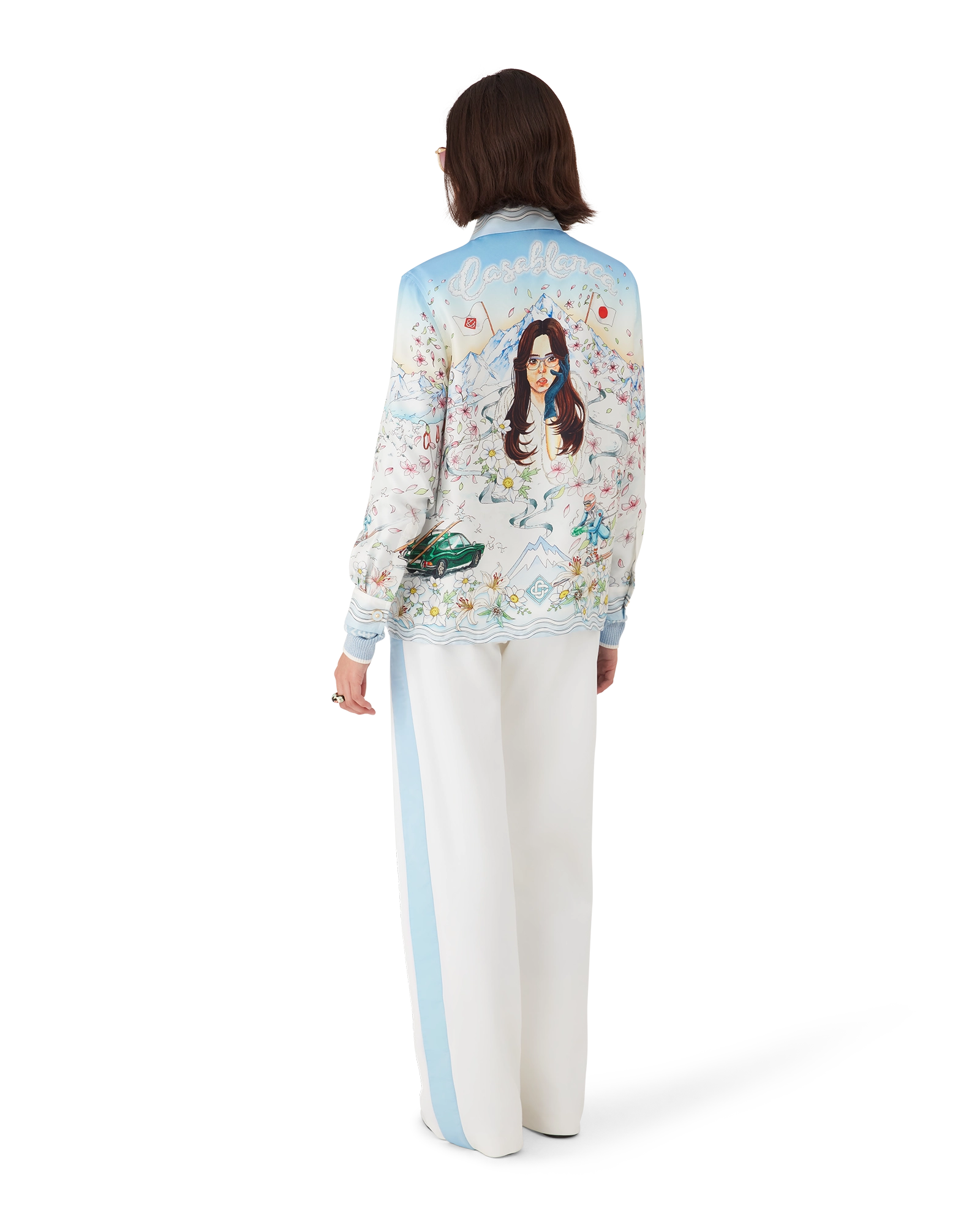 L'Hiver Fleuri Long Sleeve Silk Twill Shirt - 图片 3