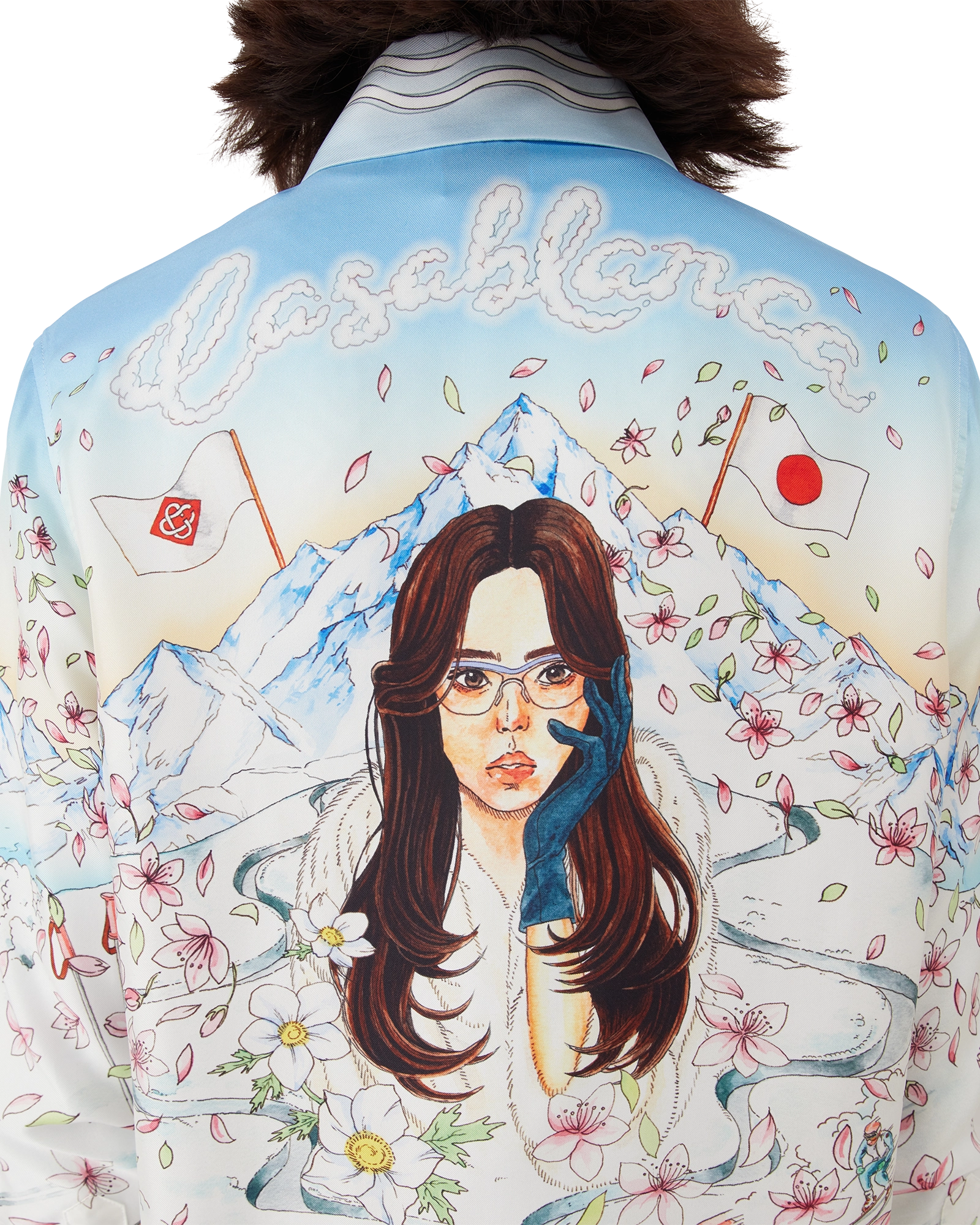 L'Hiver Fleuri Long Sleeve Silk Twill Shirt - 图片 5