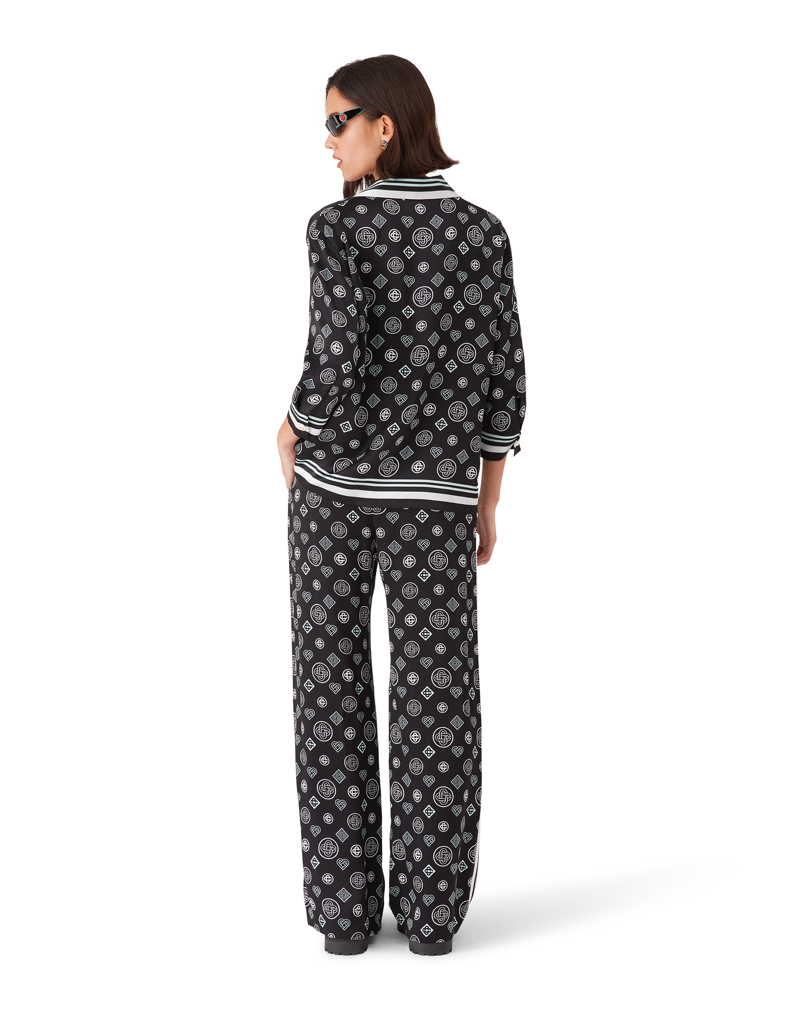 Monogram Pyjama Silk Satin Shirt - 图片 3