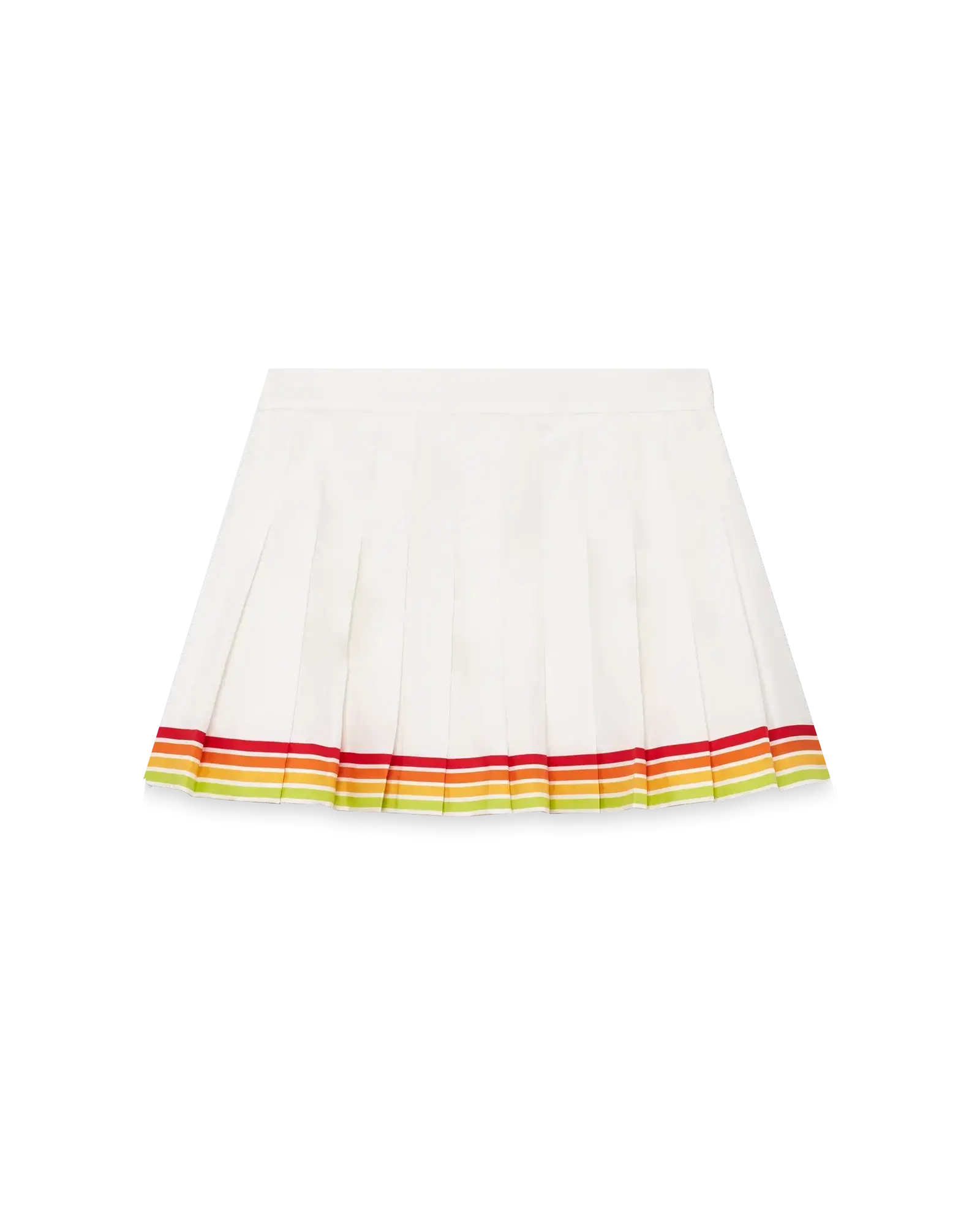 Orange Mascot Pleated Silk Twill Skirt