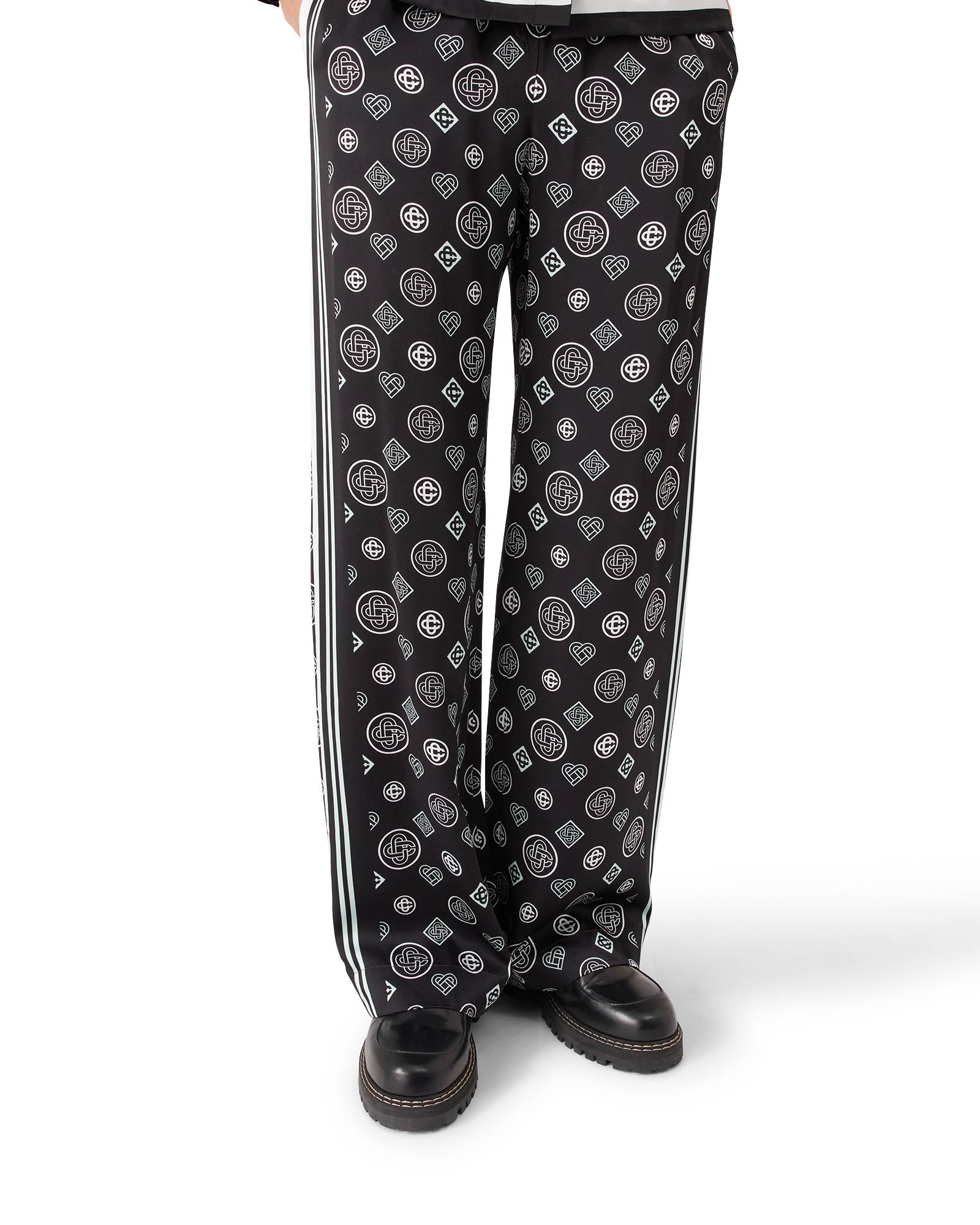 Monogram Pyjama Silk Satin Trousers - 图片 3