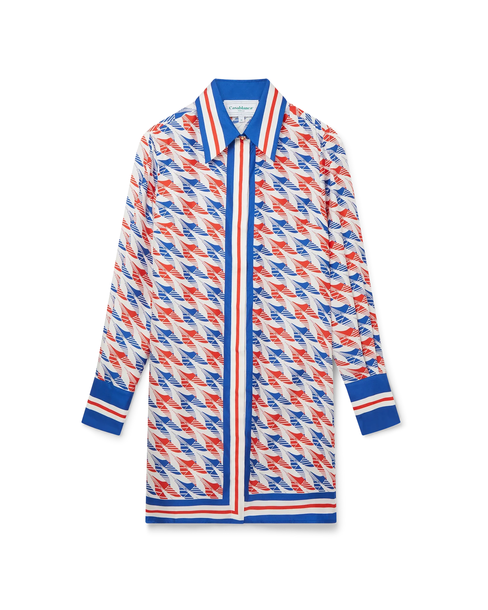 Aviation Houndstooth Printed Button Through Dress