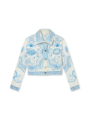 Plat A Dessert Classic Printed Denim Jacket