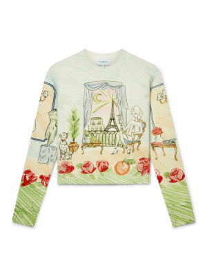 L'Appartement De Reve Printed Crew Neck Jumper