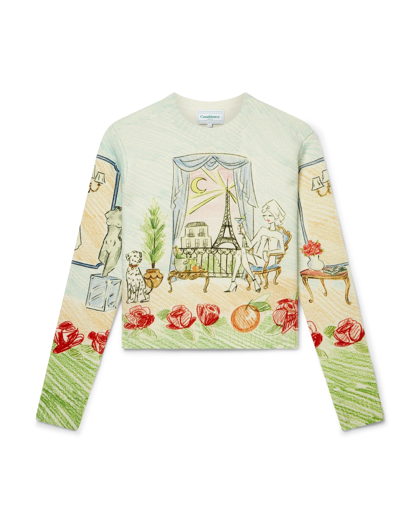 L'Appartement De Reve Printed Crew Neck Jumper