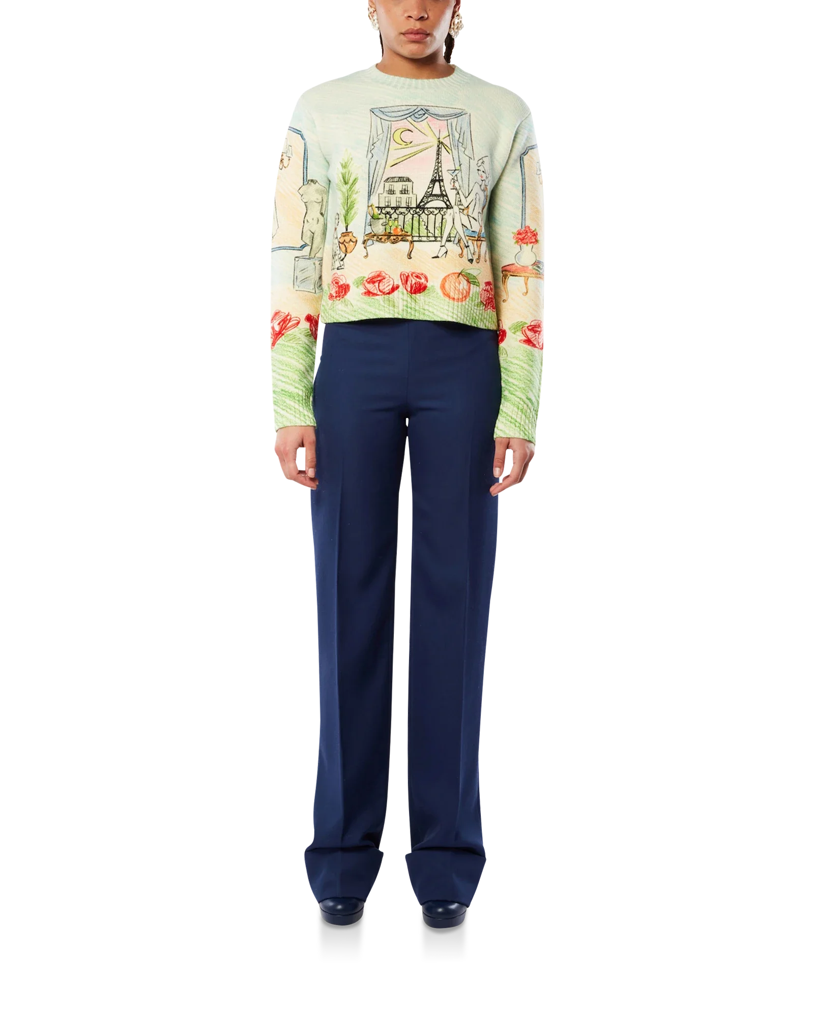 L'Appartement De Reve Printed Crew Neck Jumper - Image 2