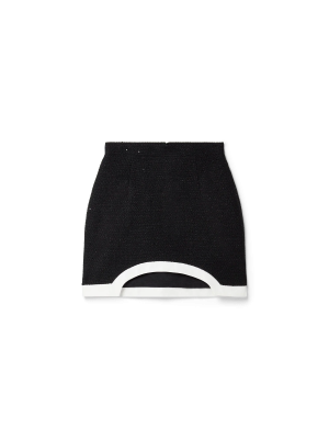 Curved Hem Mini Skirt