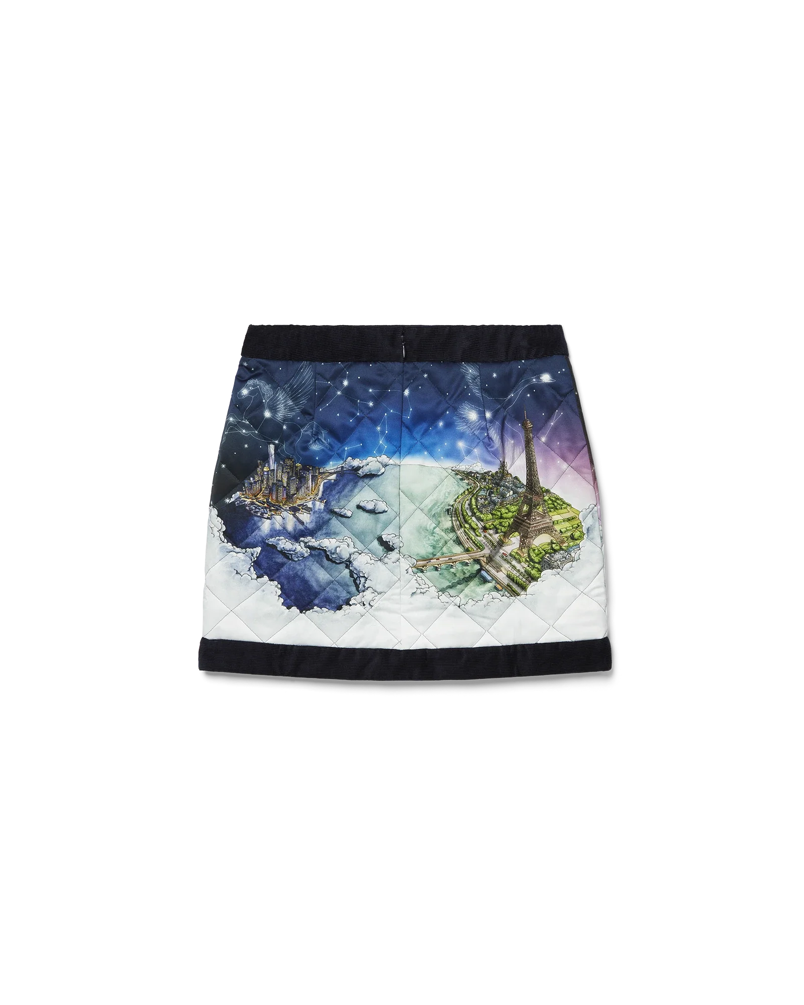 Vol De Nuit Quilted Curved Hem Mini Skirt - 图片 4