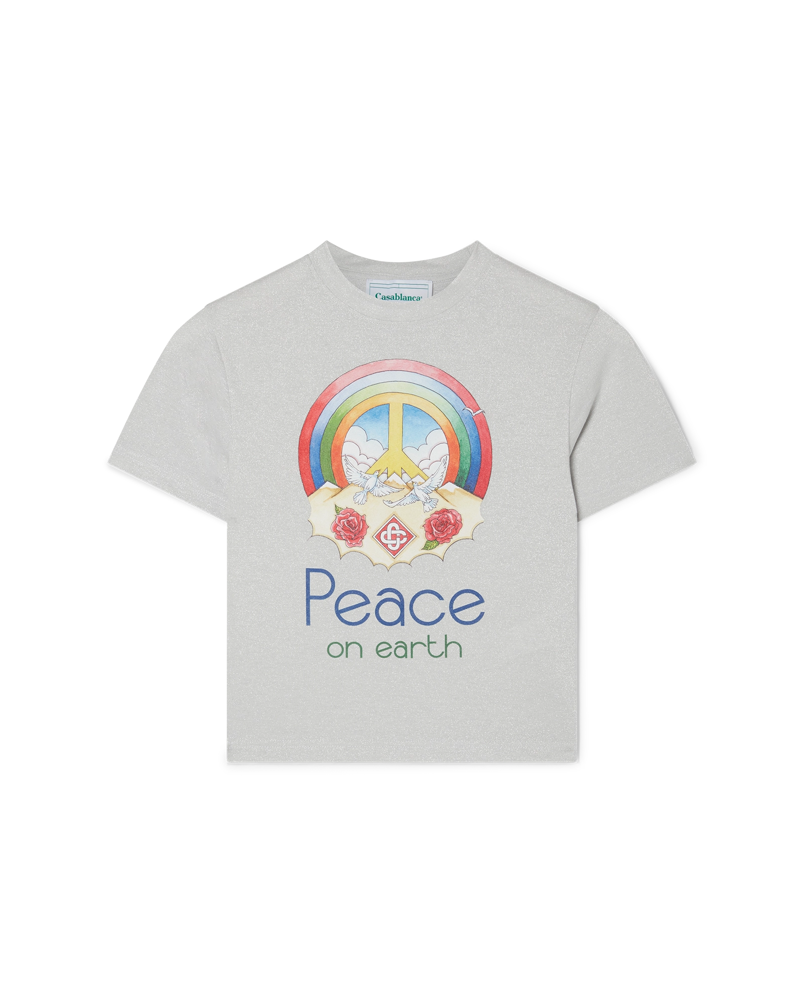 Peace On Earth Cropped Short Sleeve T-Shirt