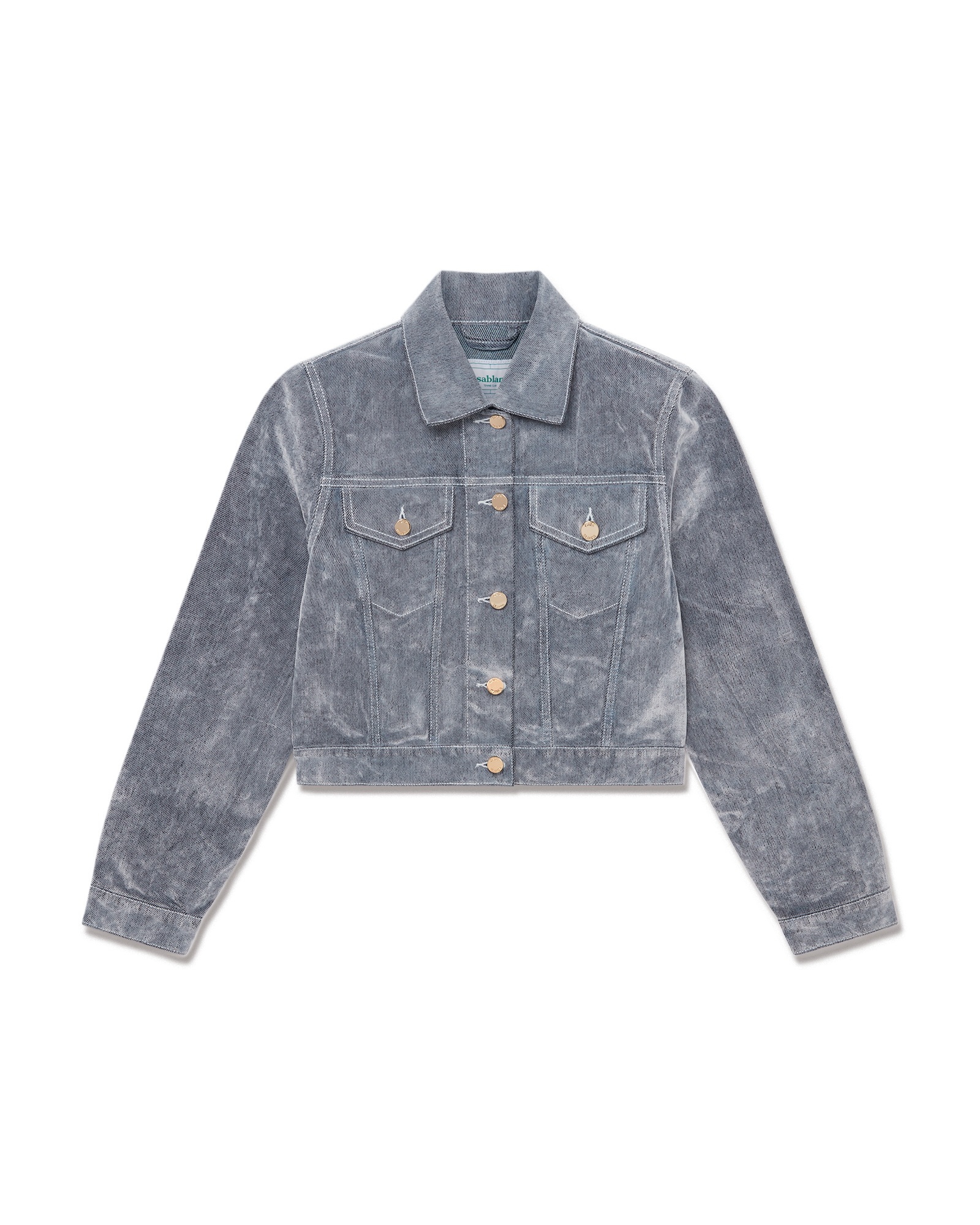 Peach Texture Denim Jacket