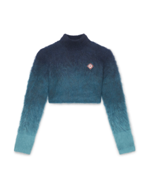 Gradient Mohair High Neck Jumper