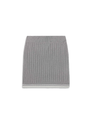 Silver Knit Skirt