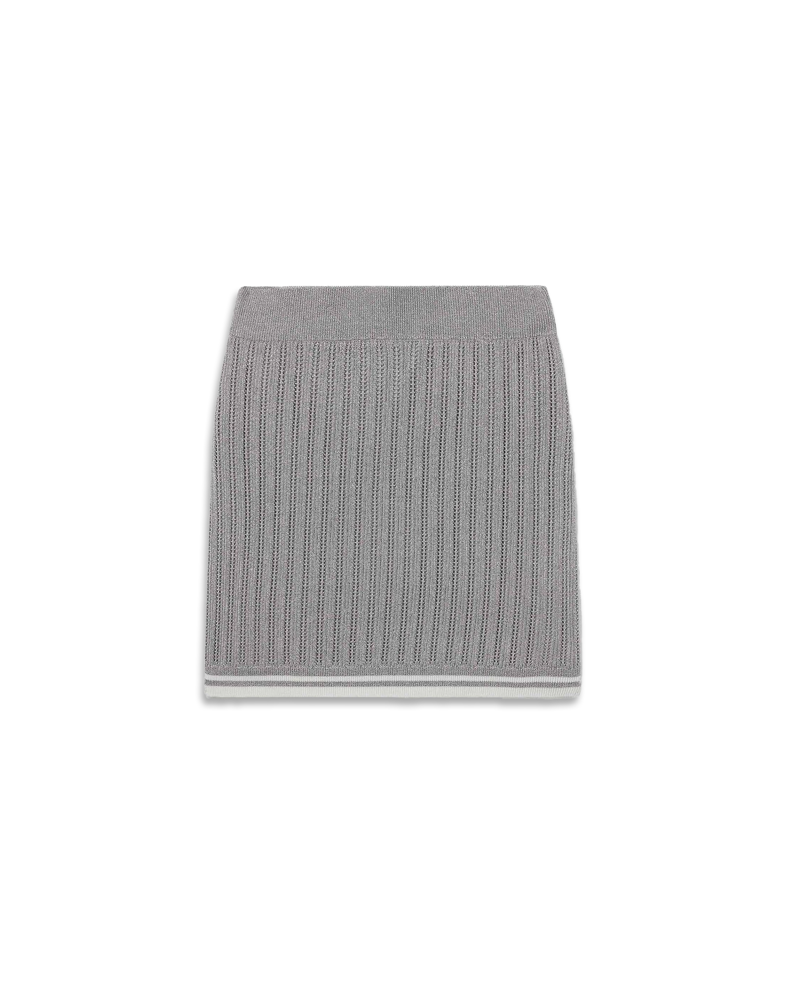 Silver Knit Skirt