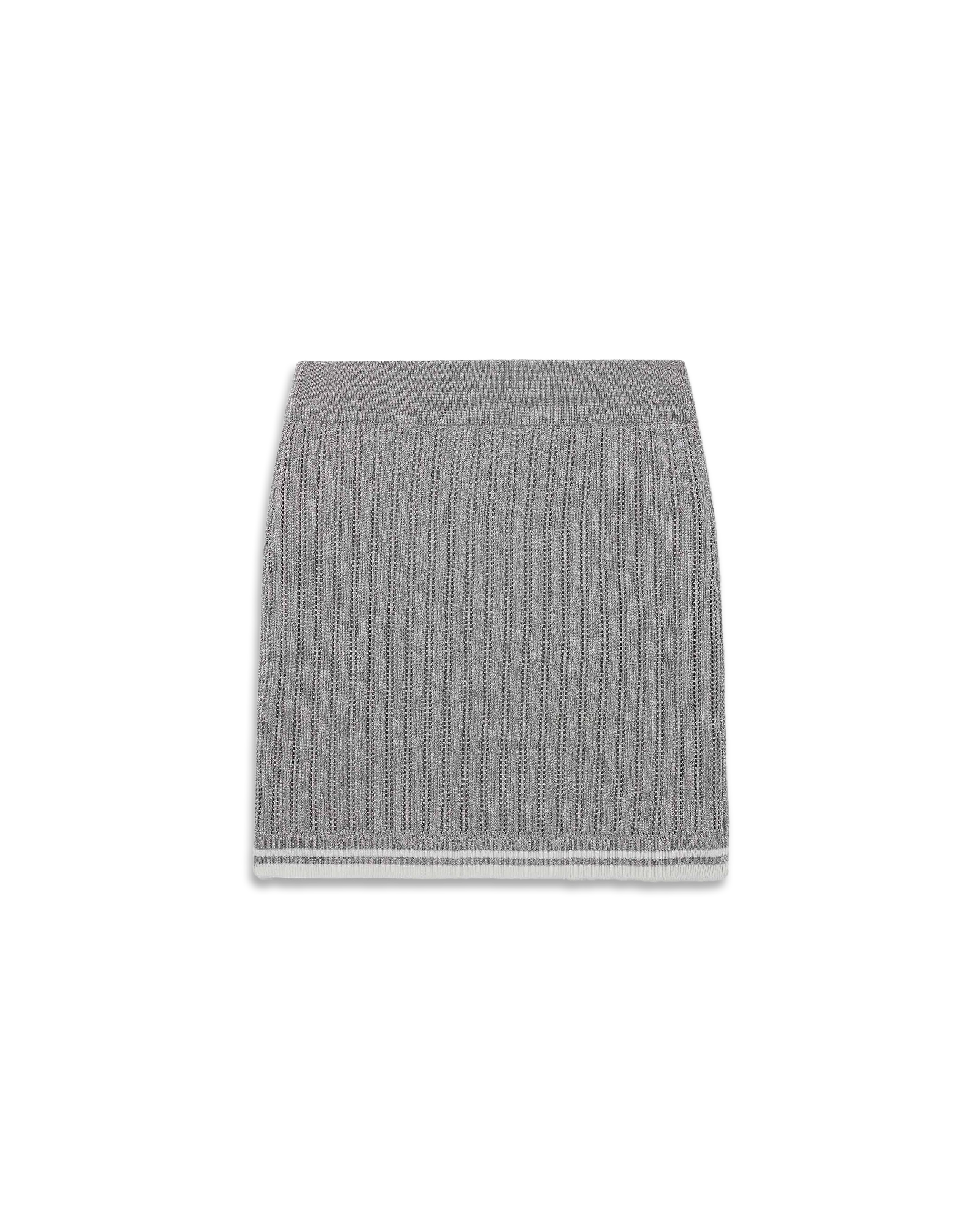 Silver Knit Skirt - 图片 6